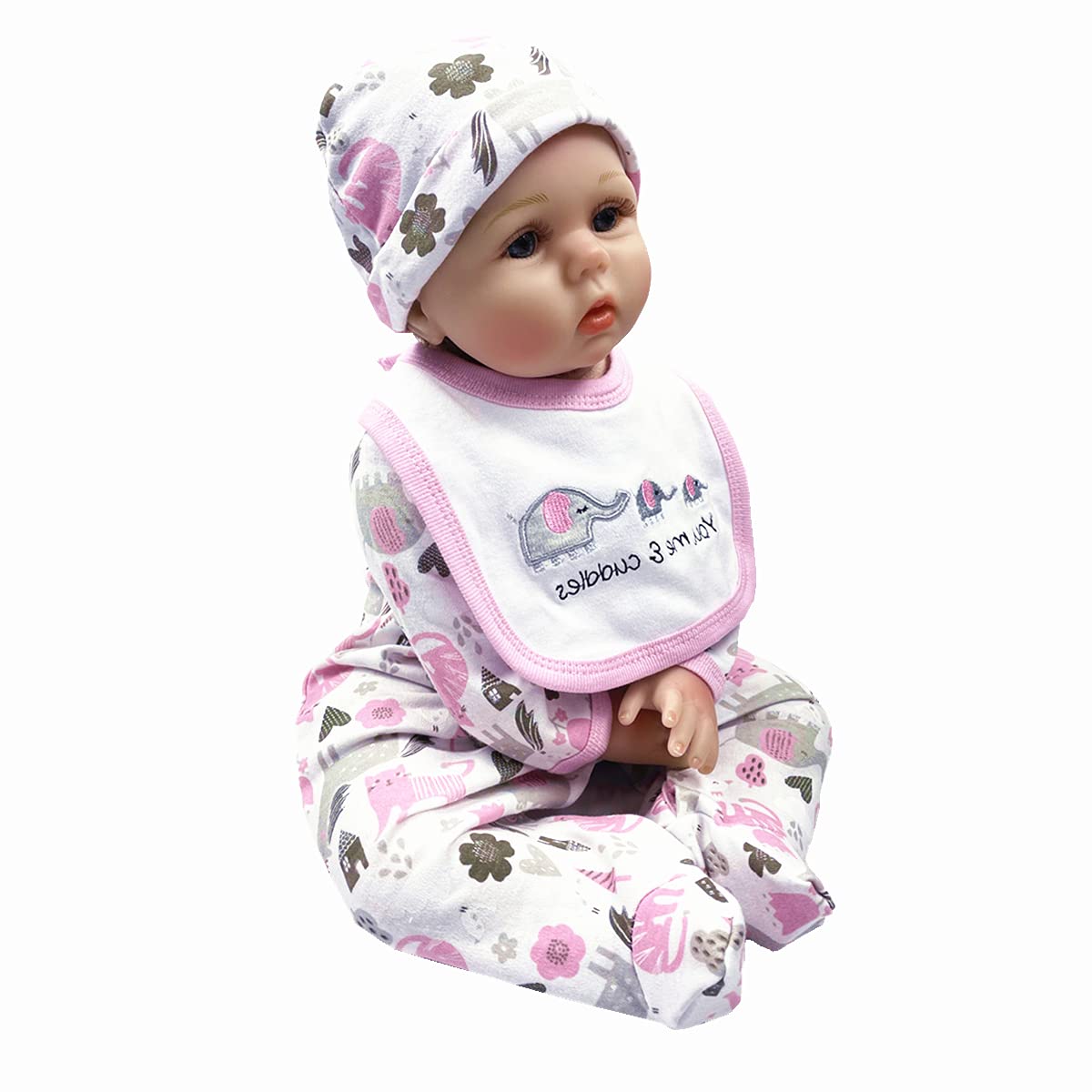 TatuDoll Reborn Baby Girl Doll Clothes — 22-Inch Elephant 5-Piece Matching Set