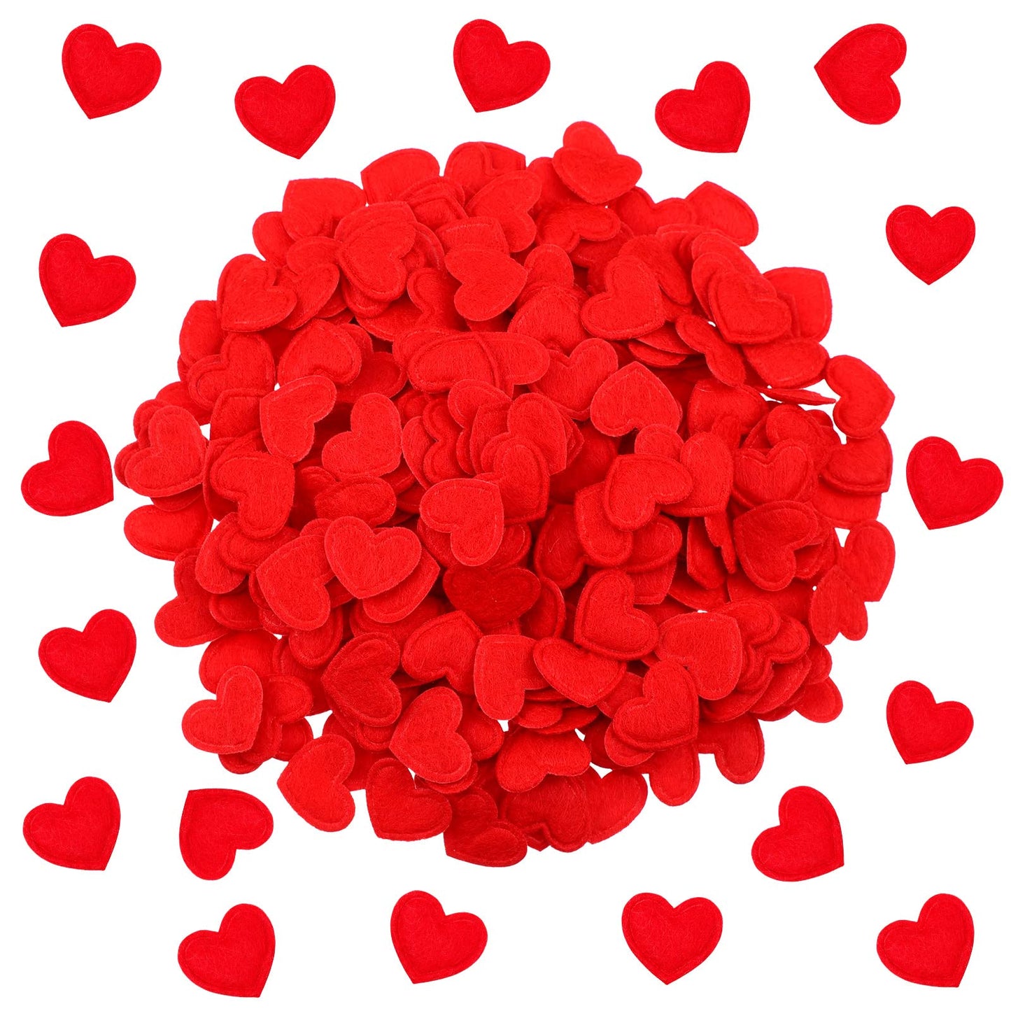Tatuo 300 Pcs Red Valentines Day Felt Hearts – DIY Confetti for Romantic Decor