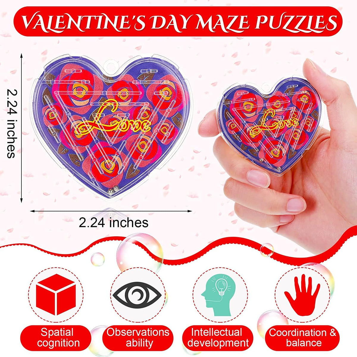 Taulaap 132 Pcs Valentines Day Party Favors for Kids – Classroom Prizes & Pinata Fillers