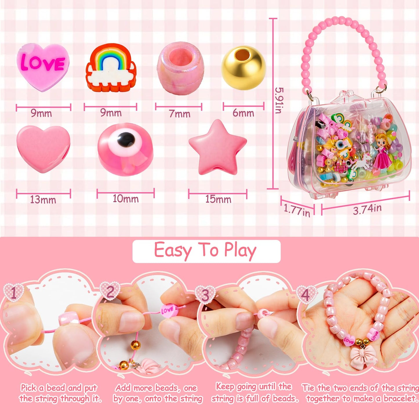 Taybonds Jewelry Making Kit with Handbag – DIY Bracelet & Necklace Set for Beginners
