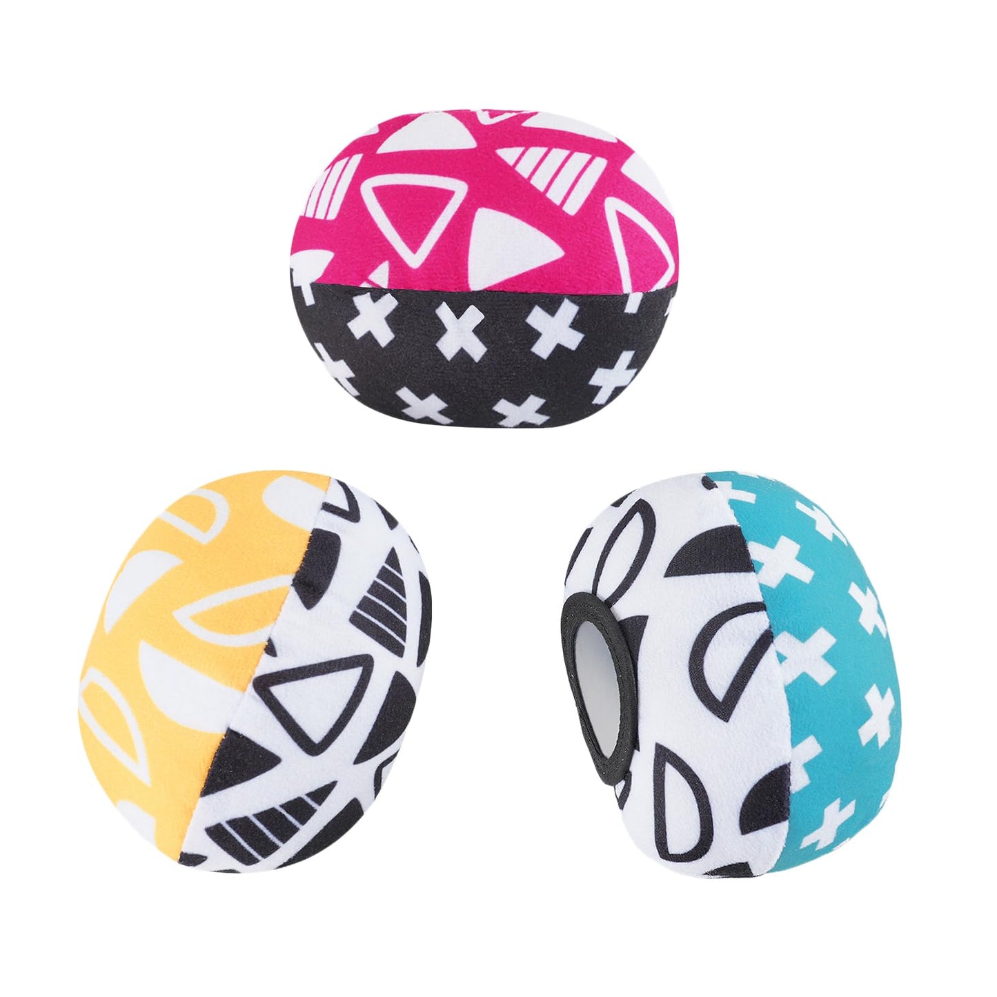 Tayerop Replacement Balls for Mamaroo Swing – 3 Plush Interactive, Reversible Toys (RockaRoo 1048 Compatible)