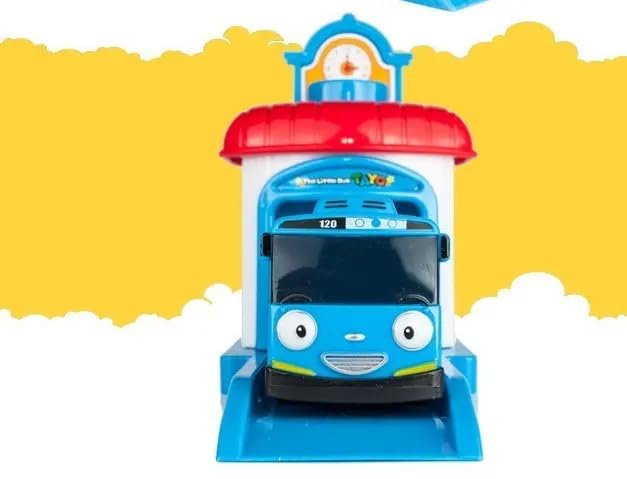 Tayo Bus Playset – 4-Color Battery-Free Toy with Garage Launcher for Kids 3+