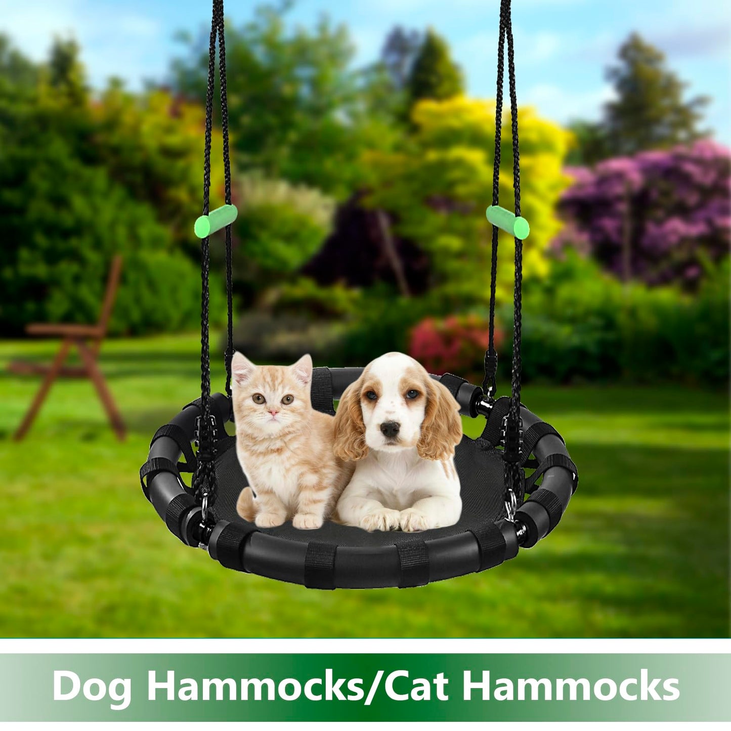 TBMLC 24-Inch Tree Swing | Durable Steel Frame & Thick PP Mat – Outdoor Saucer Swing