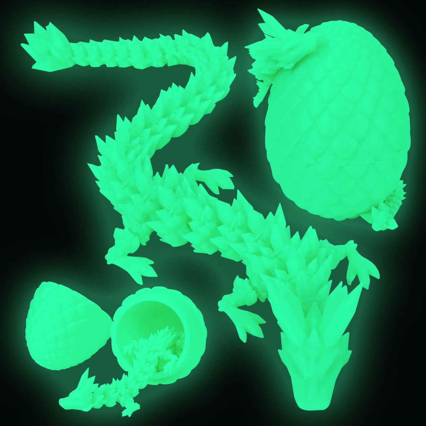 TBOLINE 12-Inch 3D Printed Dragon Egg – Surprise Reveal & Poseable Crystal Dragon