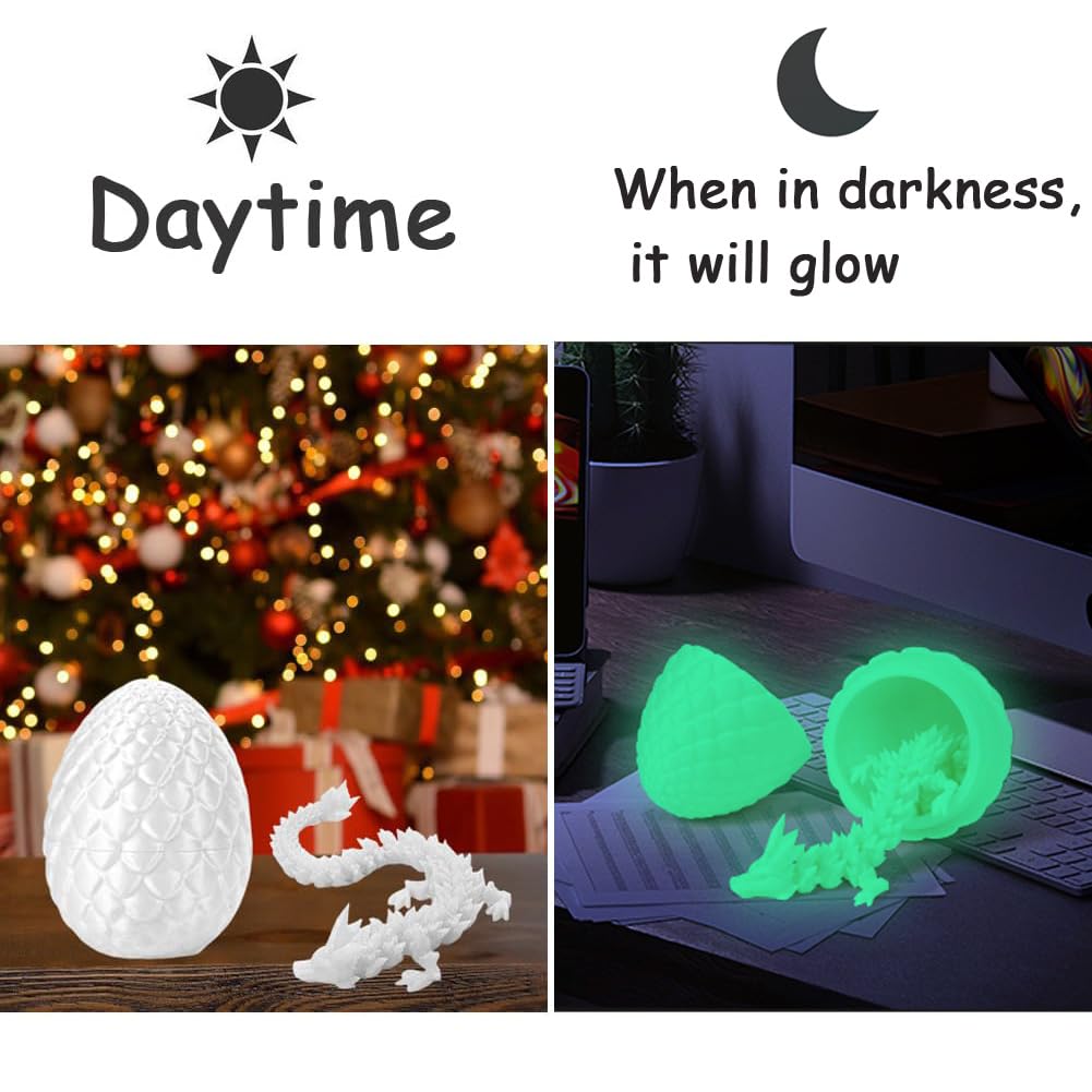 TBOLINE 12-Inch 3D Printed Dragon Egg – Surprise Reveal & Poseable Crystal Dragon