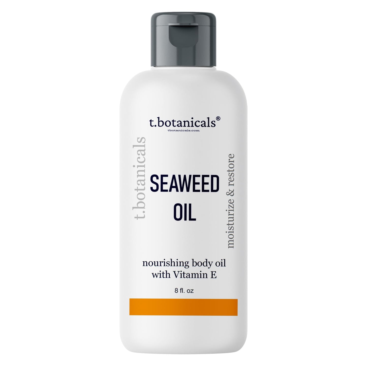 t.botanicals Seaweed Body Oil 8 oz – Fast-Absorbing, Non-Greasy Moisturizer (Citrus)