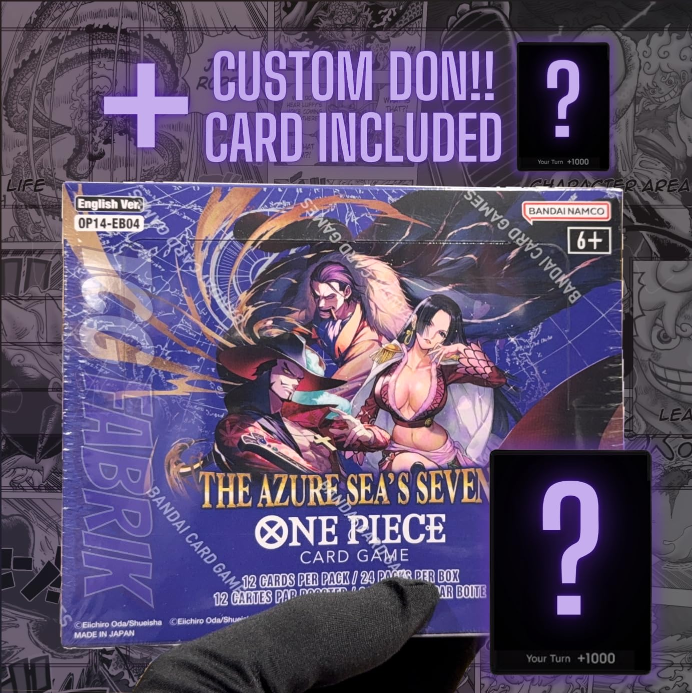 OP14 Azure Sea's Seven Booster Box Display | TCG Fabrik