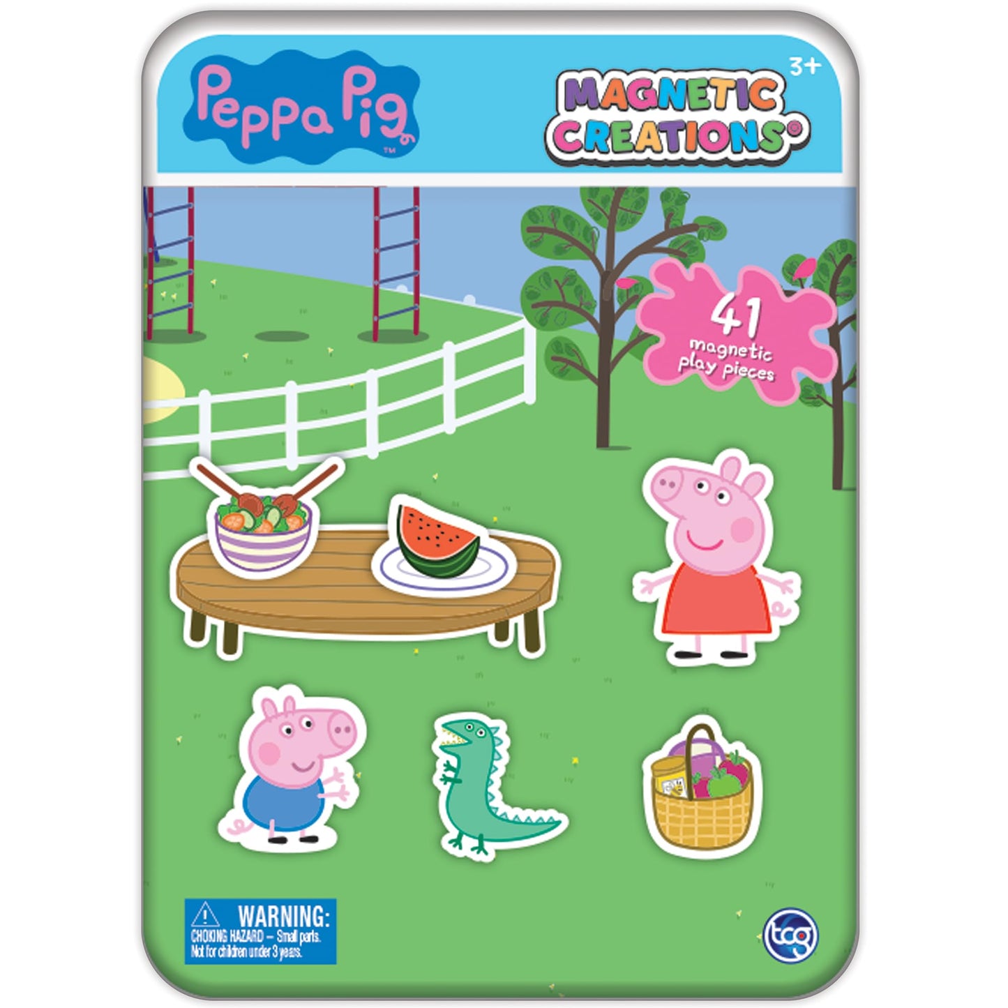 TCG Toys Magnetic Creations Tin: Peppa Pig – 40 Magnets for Imaginative Storytelling (Ages 3+)