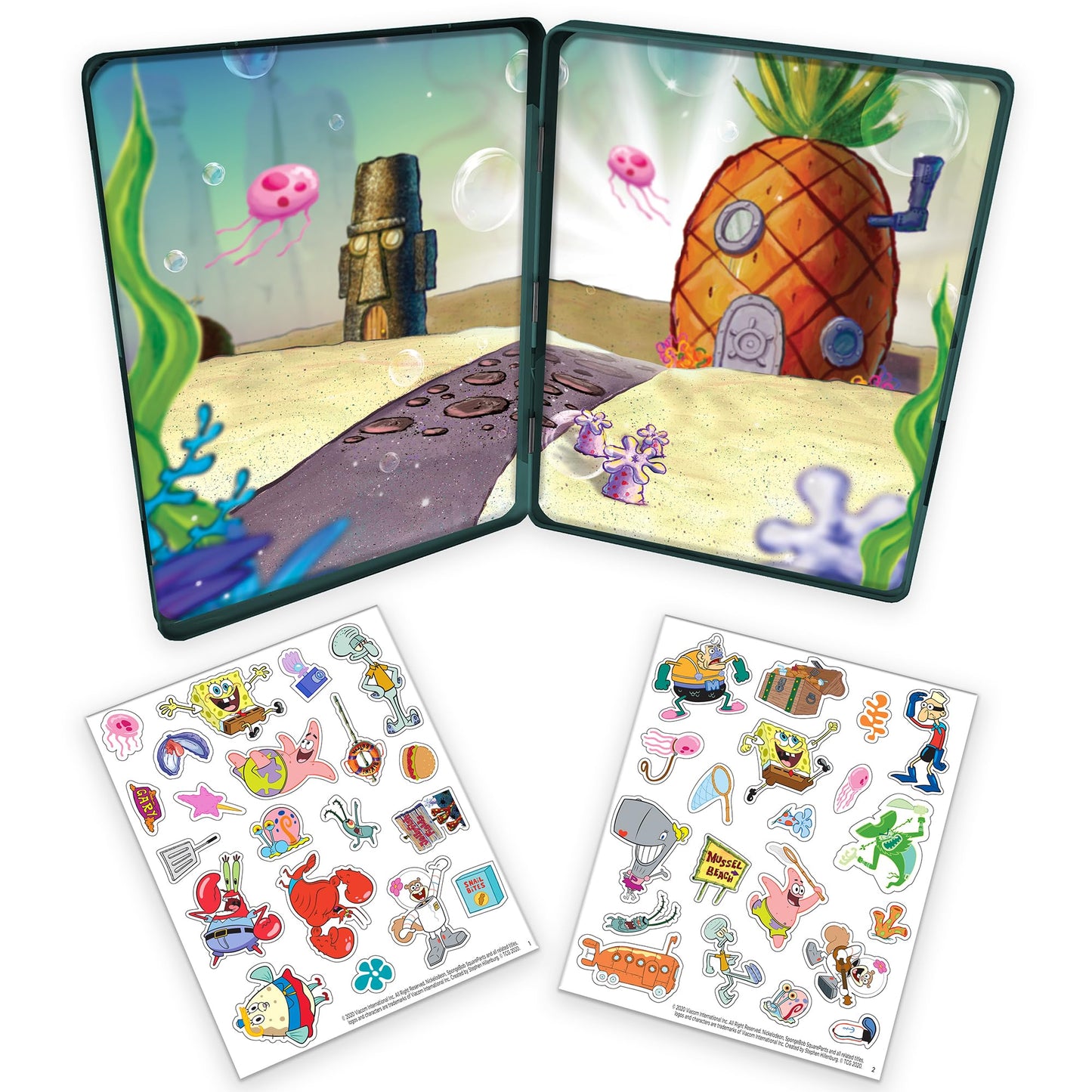 TCG Toys SpongeBob Magnetic Creations Tin — Dress Up Magnets & Storage Tin for Travel