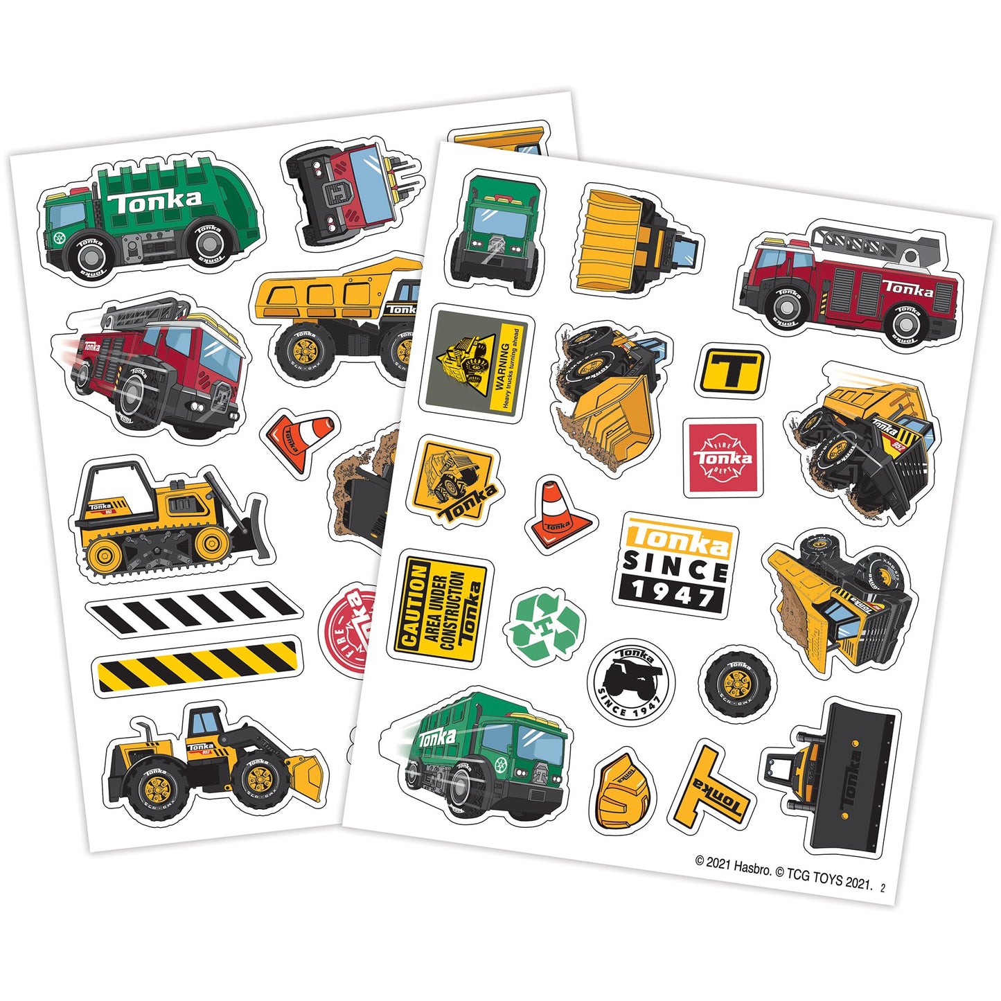 TCG Toys Tonka Magnetic Creations Tin – 40 Magnetic Pieces, Dual Play Space & Storage, Ages 3+