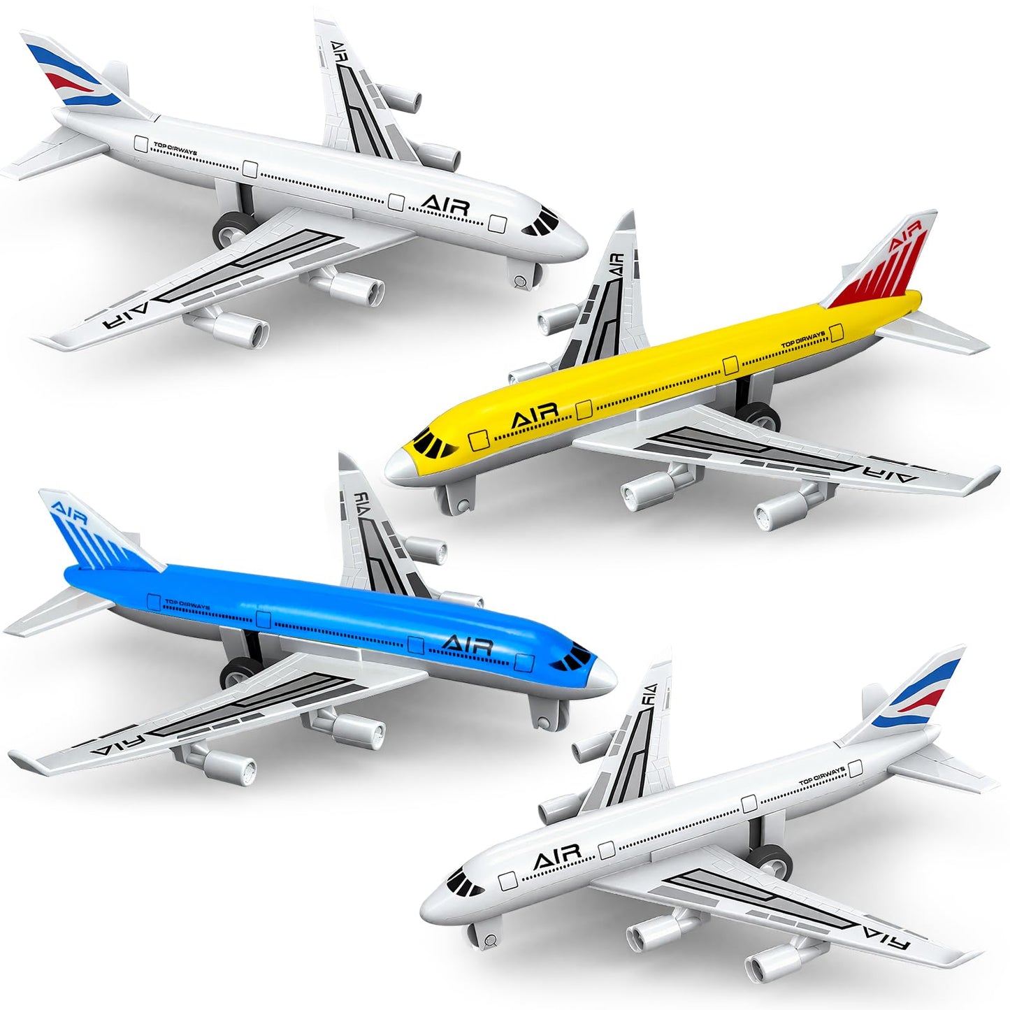 Tcvents Airplane Toys – Pull-Back Die Cast Planes for Kids Aged 3–7