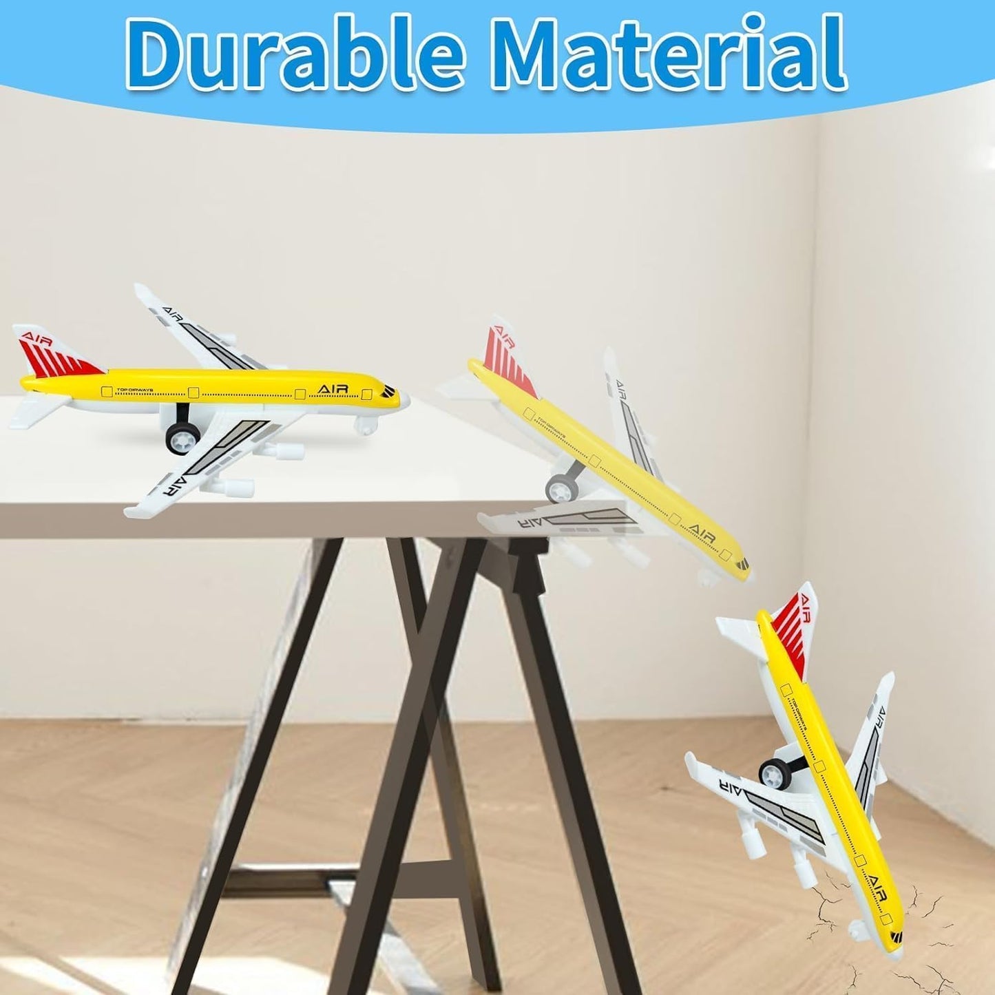 Tcvents Airplane Toys – Pull-Back Die Cast Planes for Kids Aged 3–7