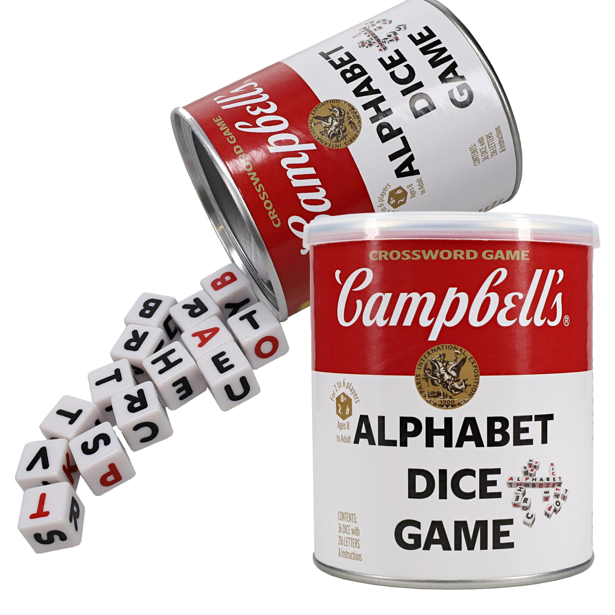Campbell's Alphabet Dice Game by TDC Games – Portable Dice for Travel & Family Nights