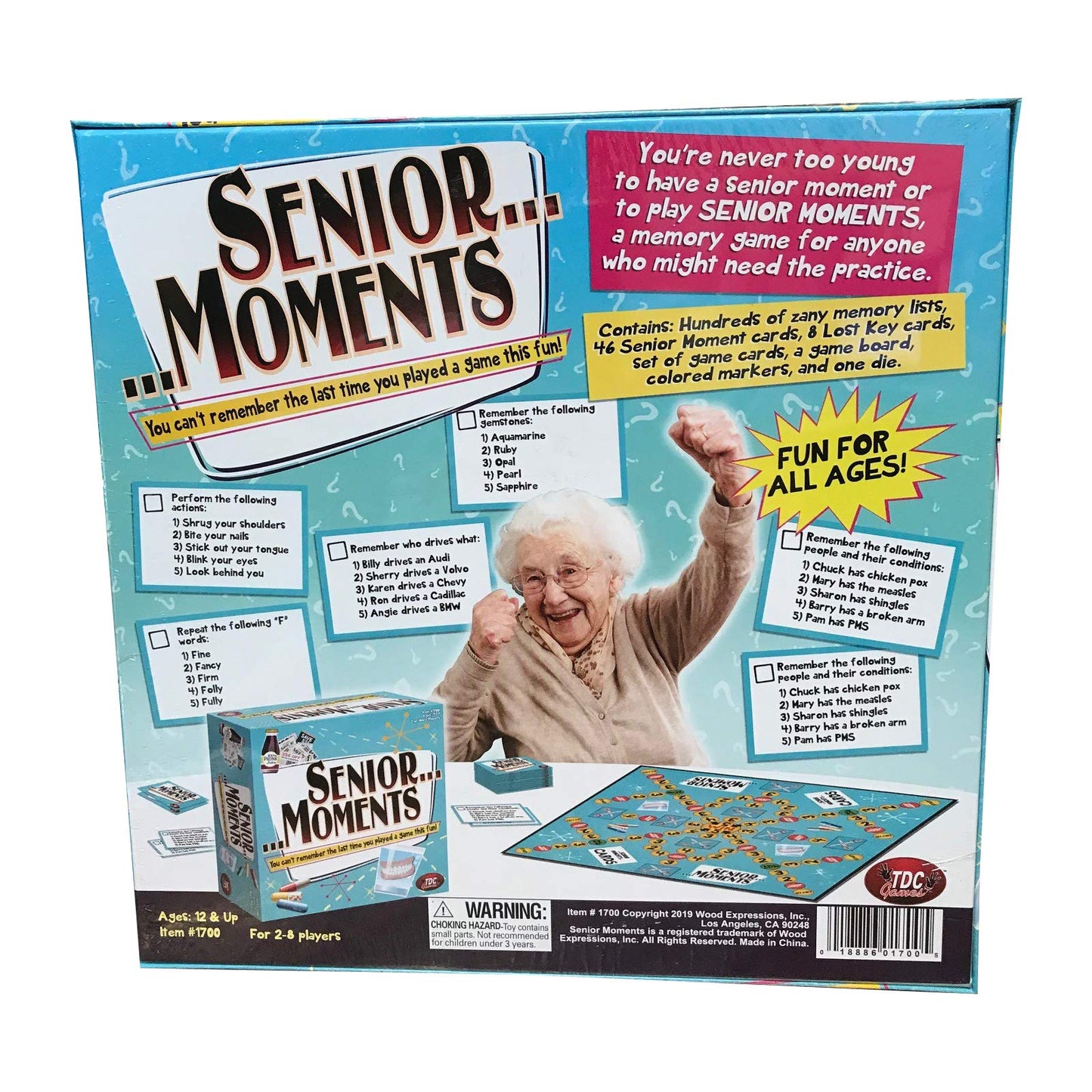 TDC Games Senior Moments Memory Game for Adults — 2+ Player Party Card Game
