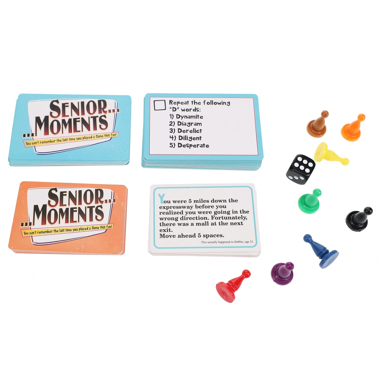 TDC Games Senior Moments Memory Game for Adults — 2+ Player Party Card Game