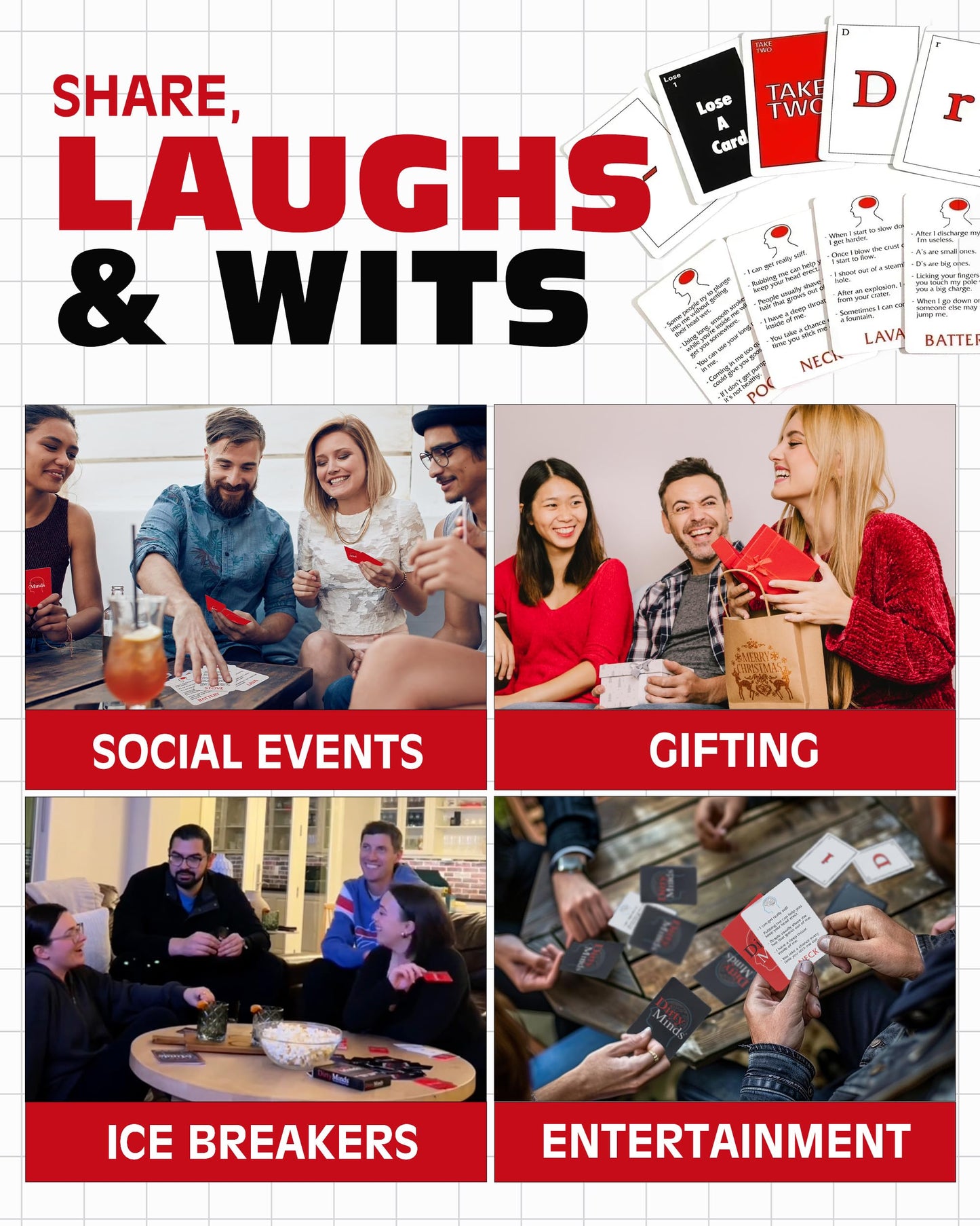 TDC Games Travel Dirty Minds Card Game for Adults – Portable Party Fun