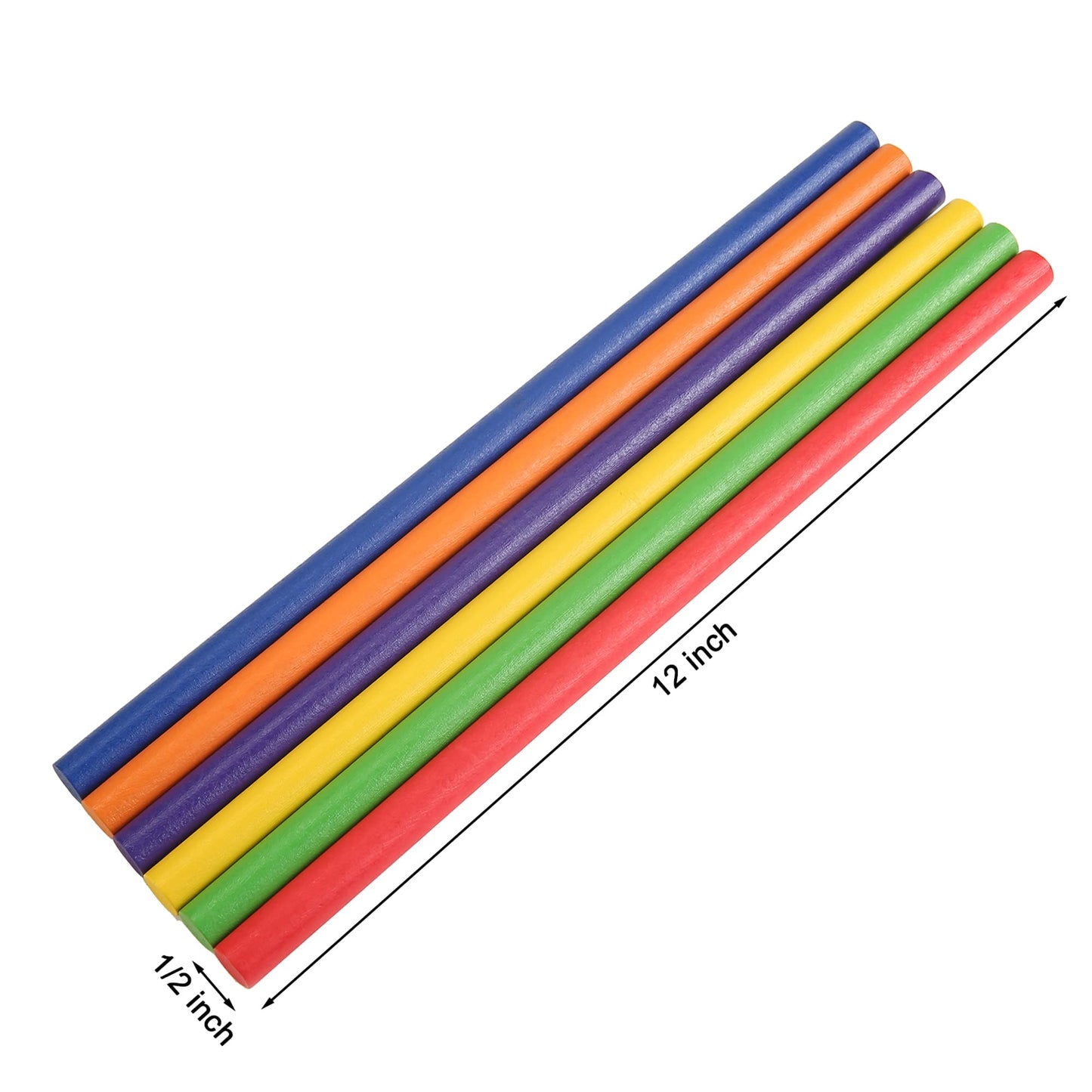 TDOCK 60 Pcs Rhythm Sticks for Kids – Wood Lummi Sticks, 6 Colors