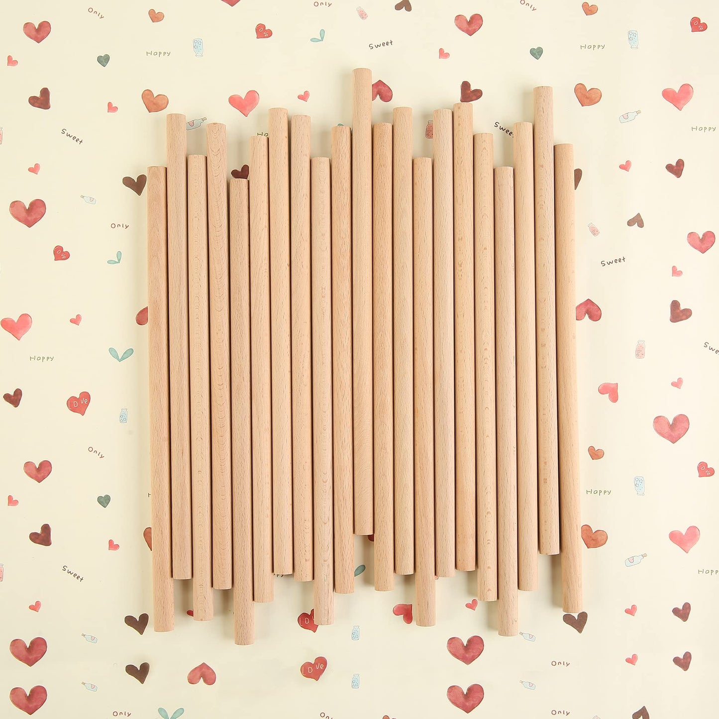TDOCK 60 Pcs Rhythm Sticks for Kids Bulk – Natural Wood Lummi Sticks