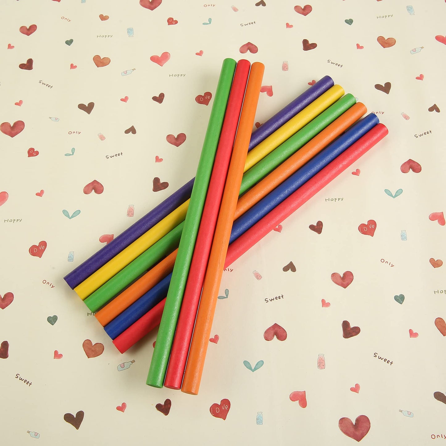 TDOCK 60 Pcs Rhythm Sticks for Kids – Wood Lummi Sticks, 6 Colors