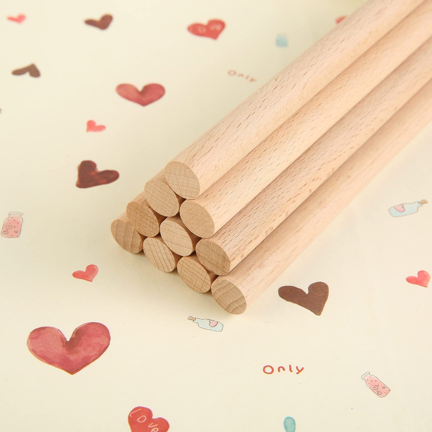 TDOCK 60 Pcs Rhythm Sticks for Kids Bulk – Natural Wood Lummi Sticks