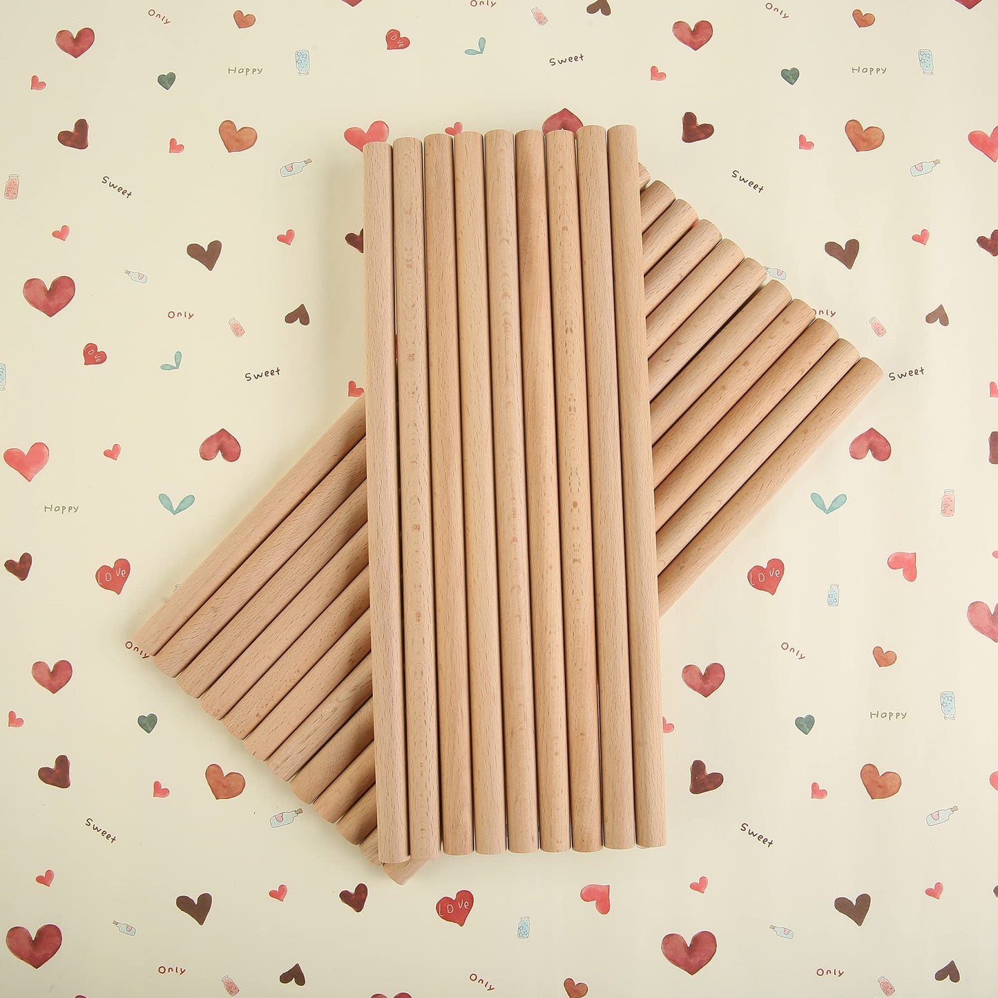 TDOCK 60 Pcs Rhythm Sticks for Kids Bulk – Natural Wood Lummi Sticks