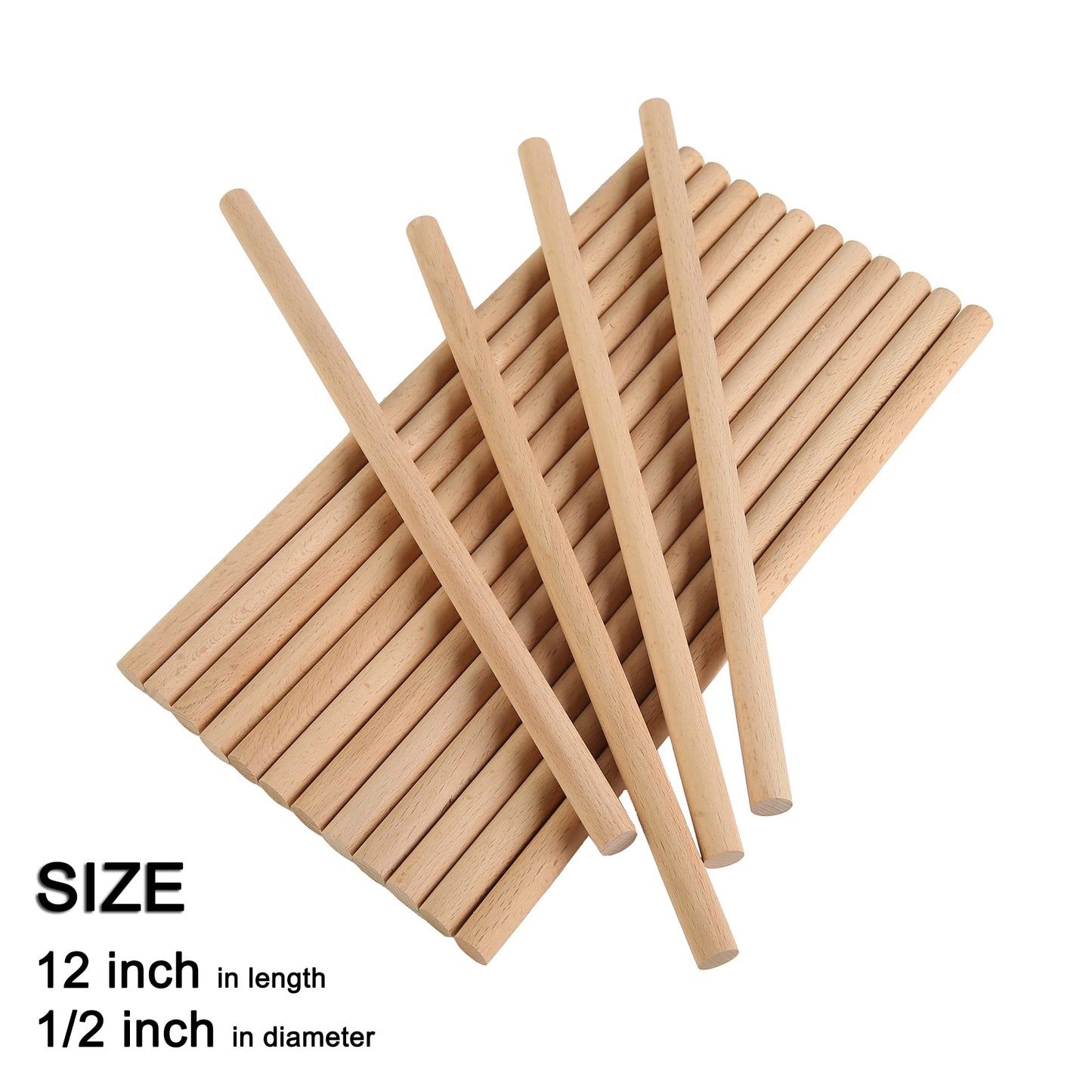 TDOCK 60 Pcs Rhythm Sticks for Kids Bulk – Natural Wood Lummi Sticks