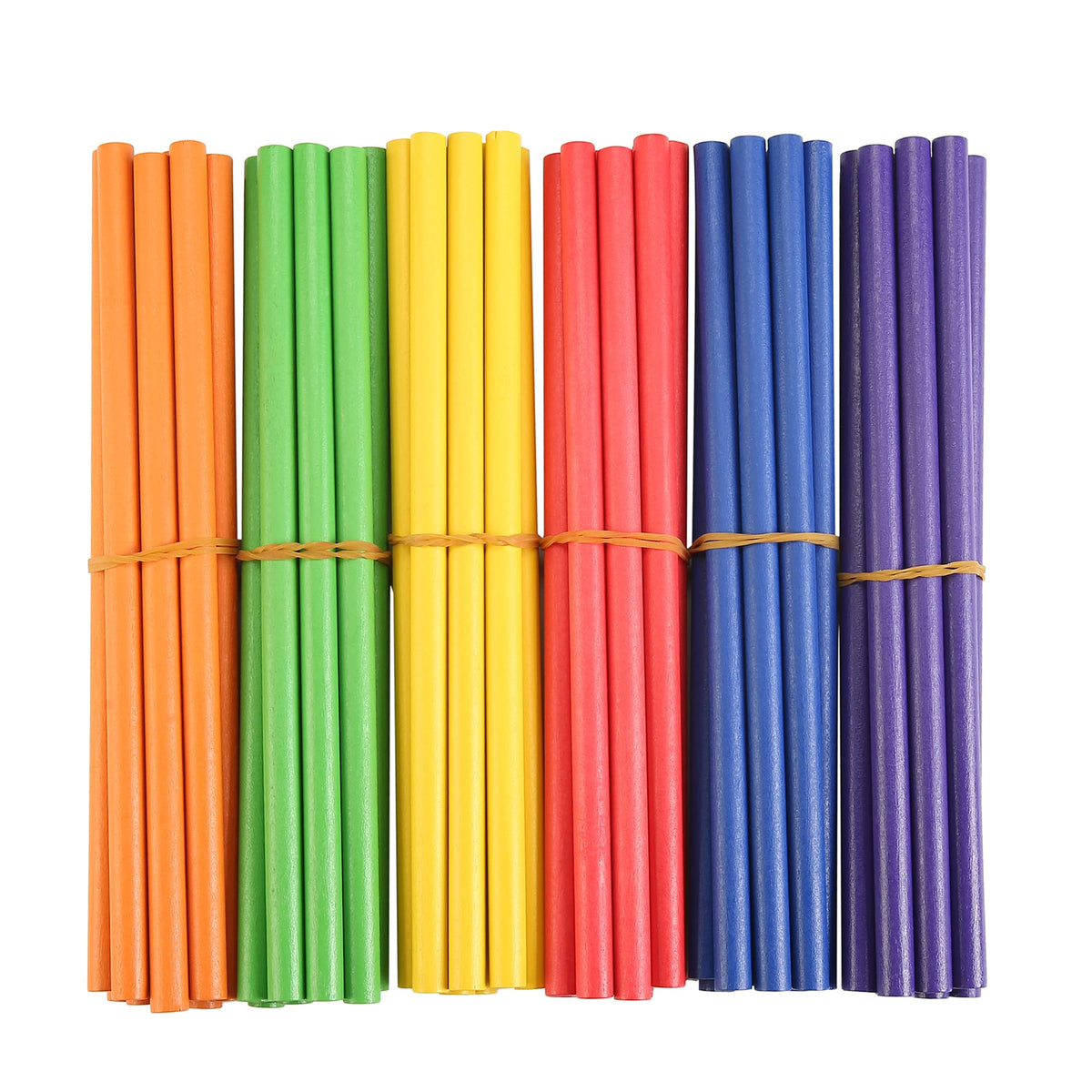 TDOCK 60 Pcs Rhythm Sticks for Kids – Wood Lummi Sticks, 6 Colors