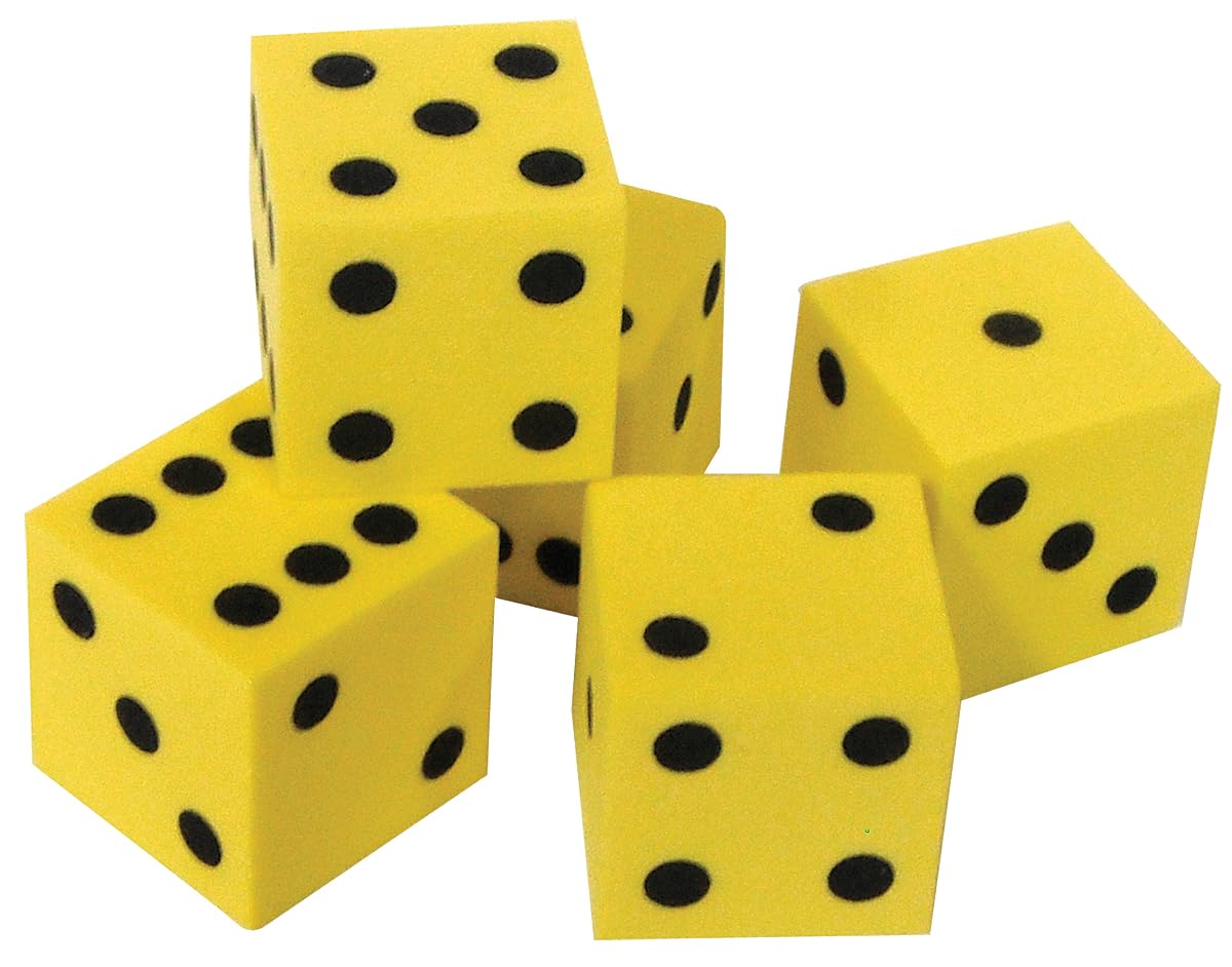 Teacher Created Resources Foam Traditional Dice – 20 Pack, 3/4-inch Cubes
