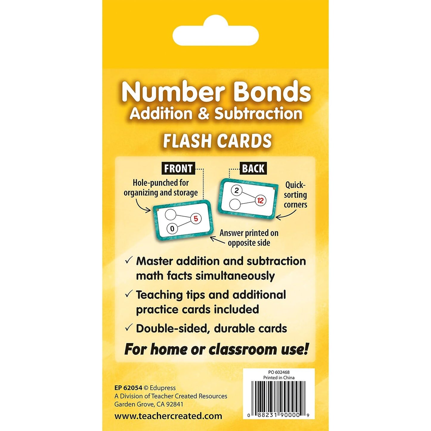 Teacher Created Resources Number Bonds Flash Cards - Addition & Subtraction (EP62054)