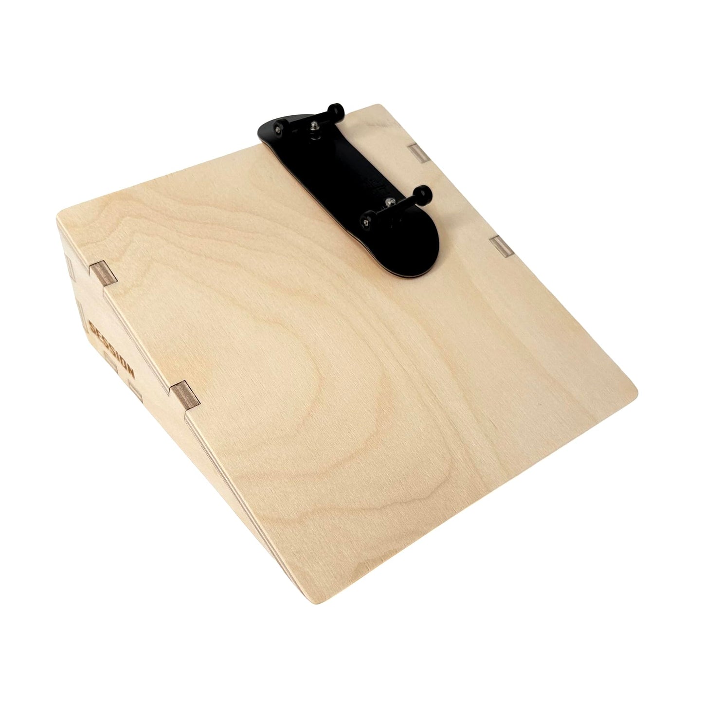 Teak Tuning x Session Wooden Fingerboard Ramp Kicker — Handcrafted 6x5.75x1.25 in