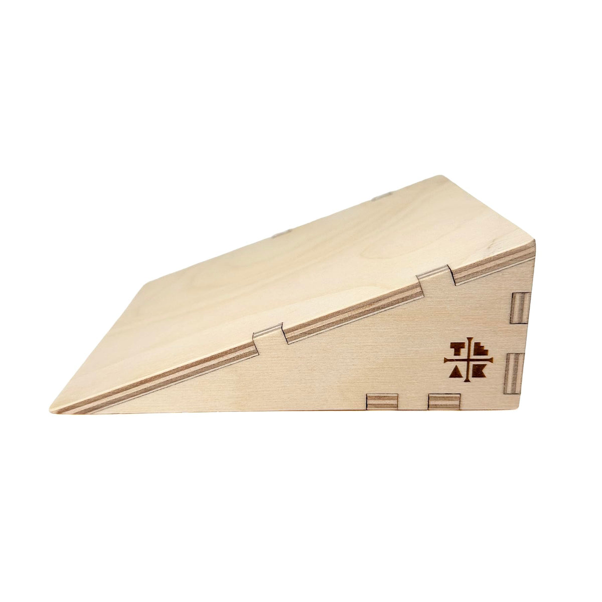 Teak Tuning x Session Wooden Fingerboard Ramp Kicker — Handcrafted 6x5.75x1.25 in