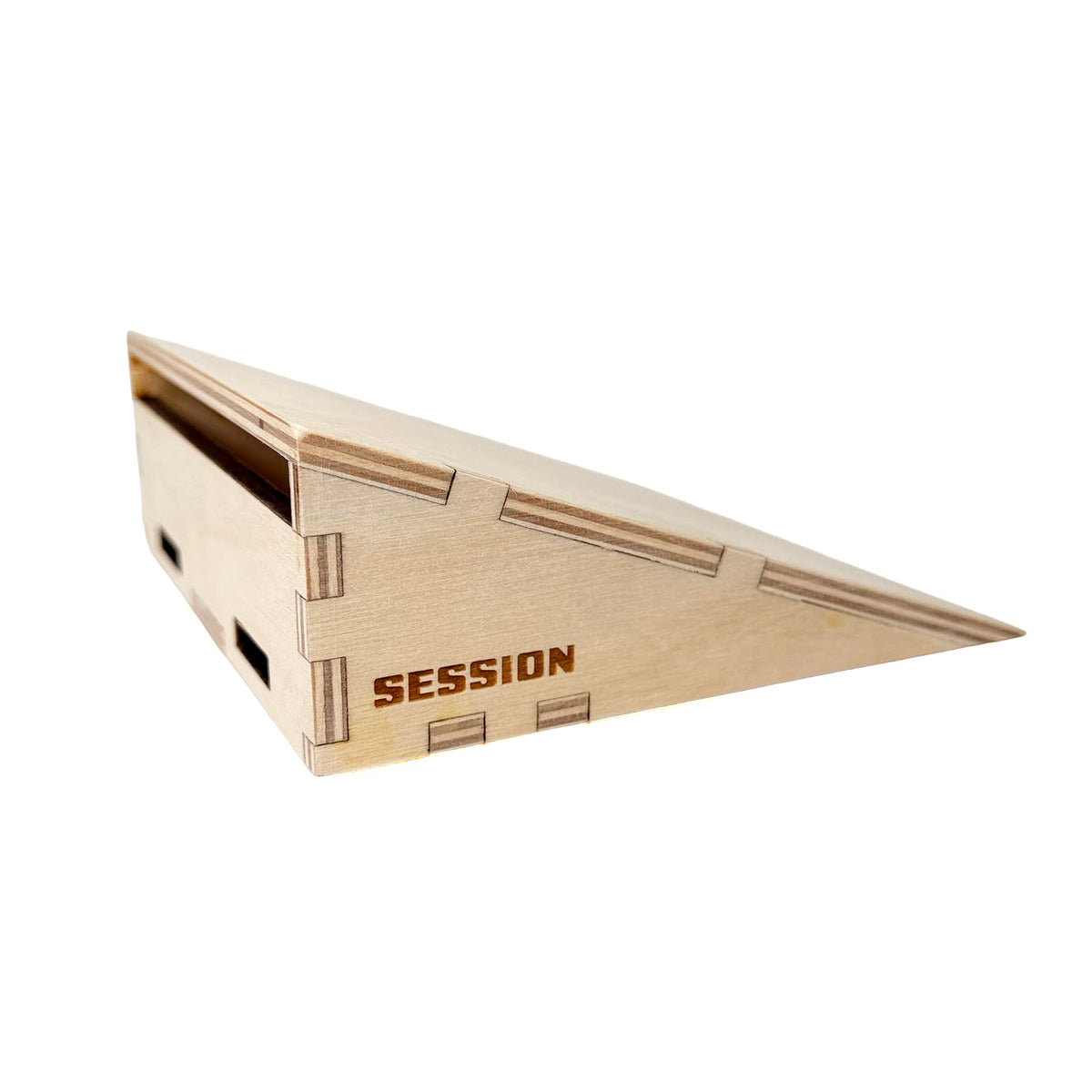 Teak Tuning x Session Wooden Fingerboard Ramp Kicker — Handcrafted 6x5.75x1.25 in