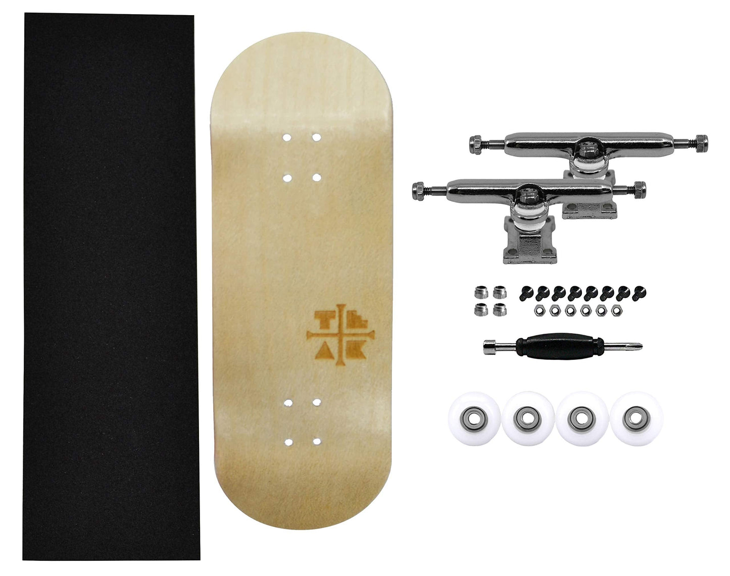Teak Tuning 34mm Pro Fingerboard Complete – Fully Assembled with Pro Trucks & UltraSpin Wheels (Silver Heels)