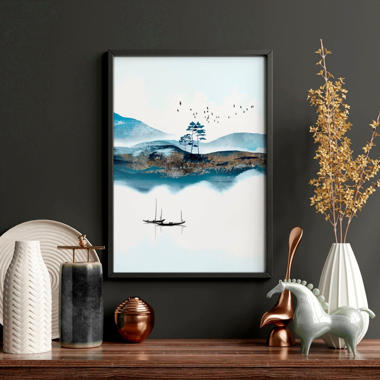 Wall art in sets of 3 for living room decor
