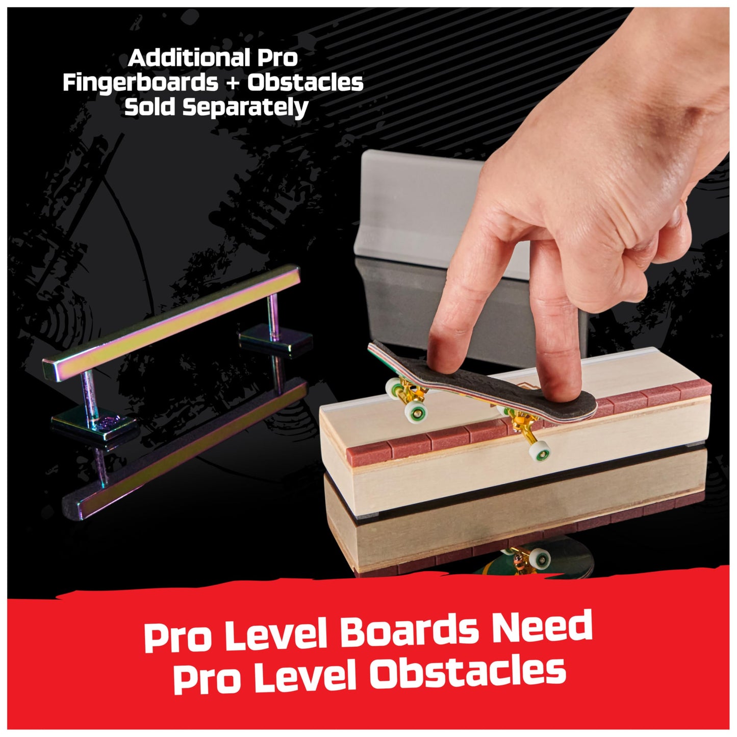 TECH DECK April Pro Series Fingerboard with Storage Display – Pro-Grade Mini Skateboards