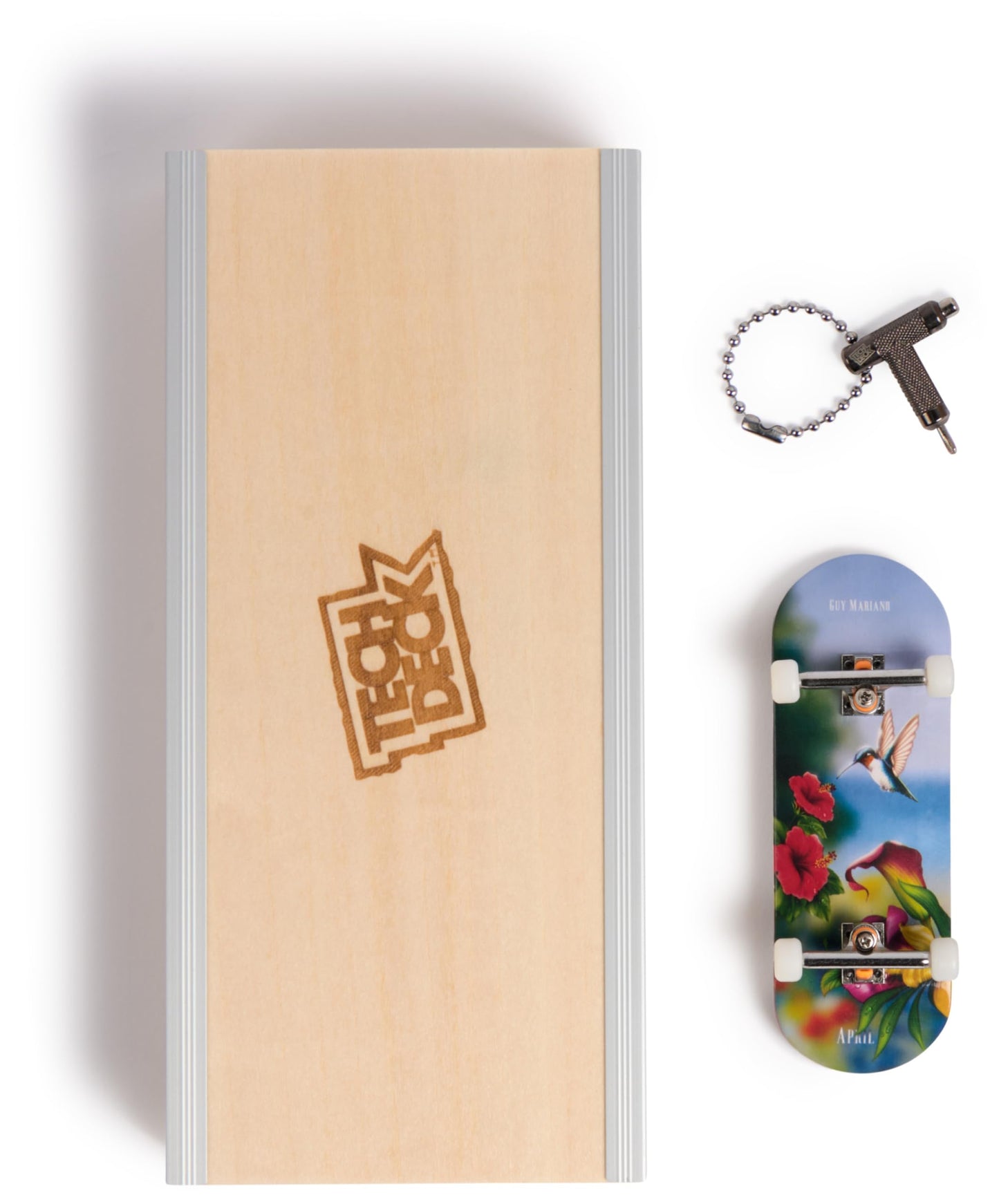 TECH DECK April Pro Series Fingerboard with Storage Display – Pro-Grade Mini Skateboards