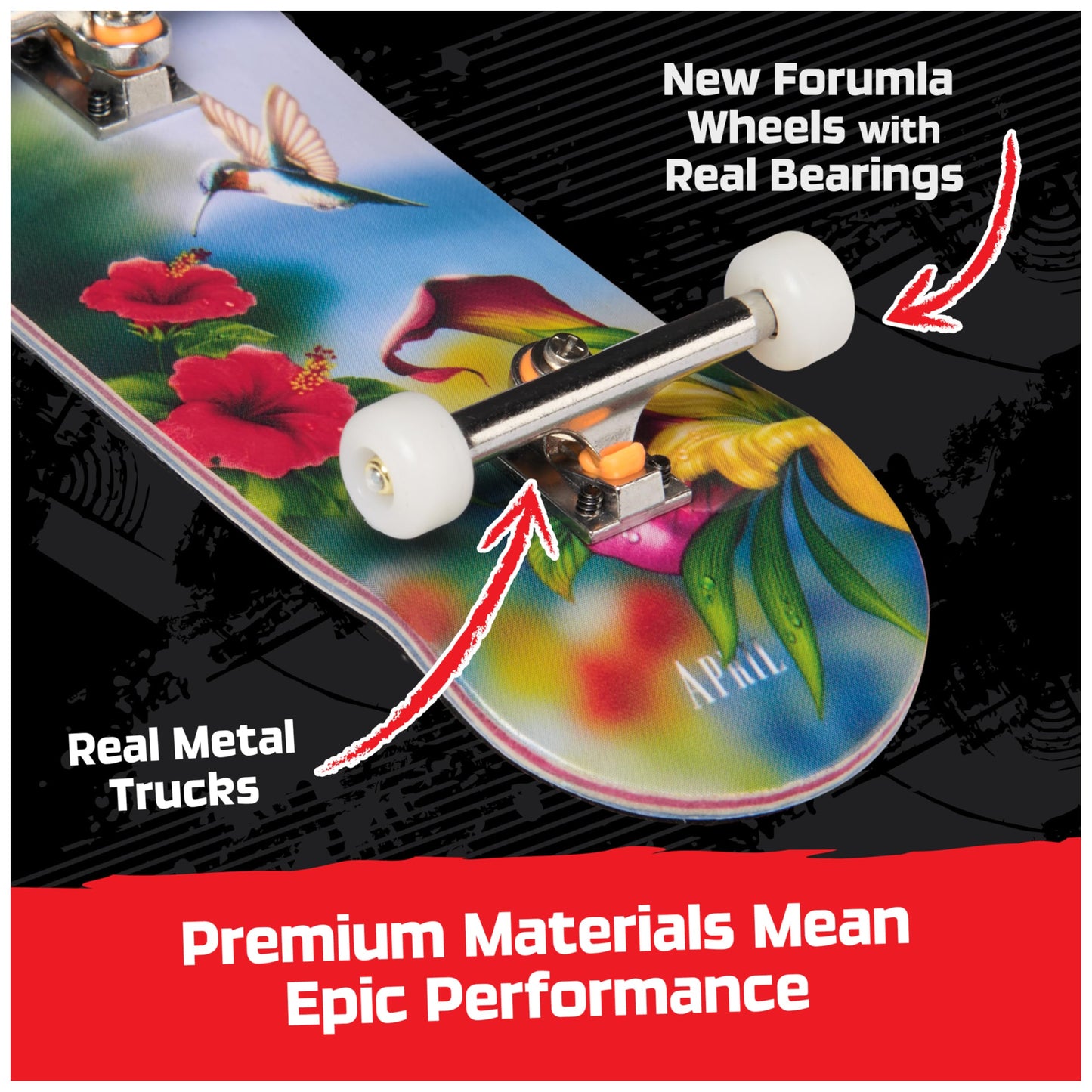 TECH DECK April Pro Series Fingerboard with Storage Display – Pro-Grade Mini Skateboards