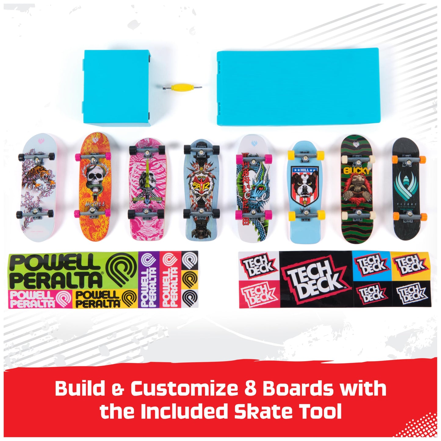 Tech Deck Powell Peralta Legends SK8Shop Bonus Pack: 8 Fingerboards, Ramp & Customization