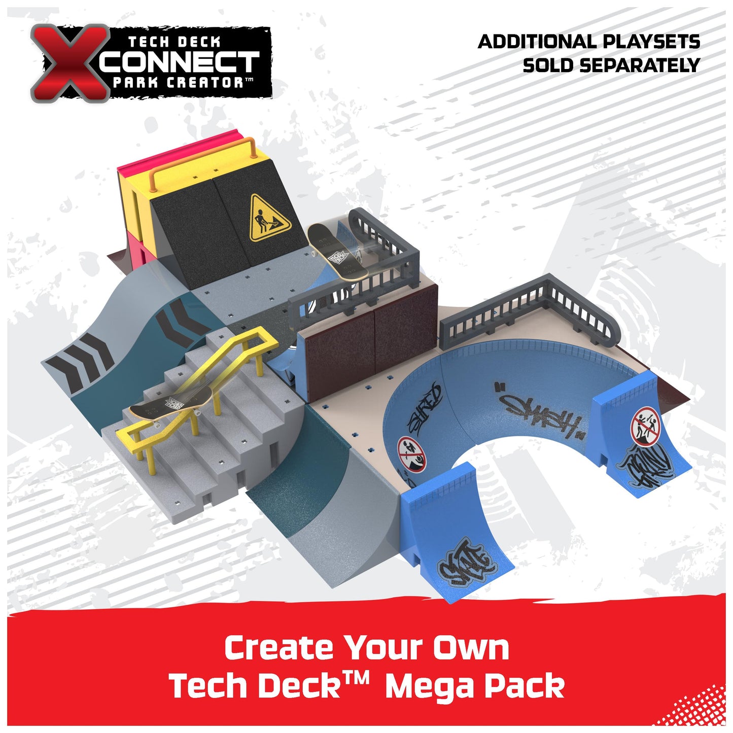 Tech Deck Daewon Mega Bowl X-Connect Park Creator – Customizable Fingerboard Ramp Set (Ages 6+)