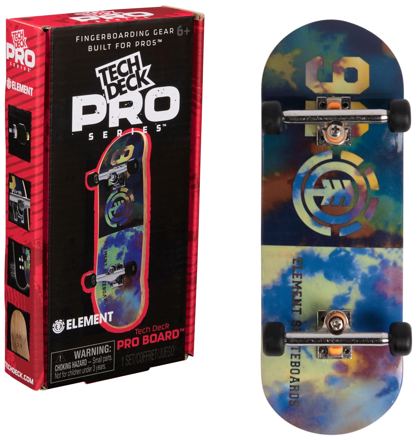 Tech Deck Element Pro Series Finger Board with Storage Display – Authentic Mini Skateboards