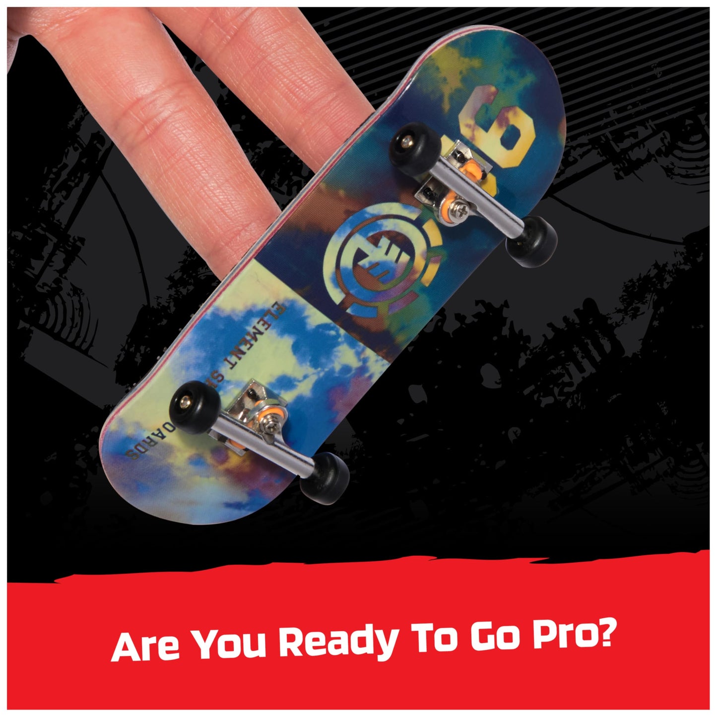 Tech Deck Element Pro Series Finger Board with Storage Display – Authentic Mini Skateboards