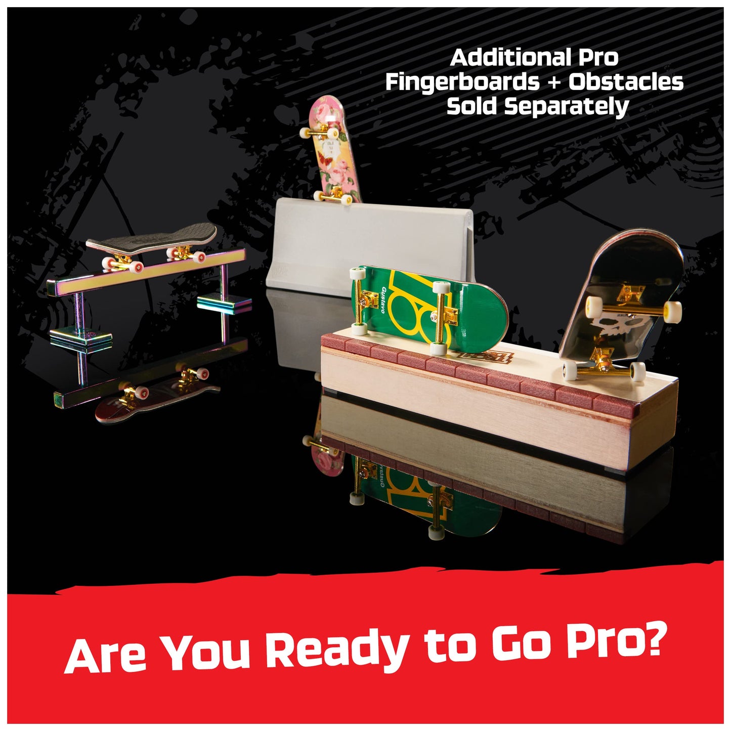 Tech Deck Plan B Pro Series Fingerboard with Storage Display | Authentic Mini Skateboards