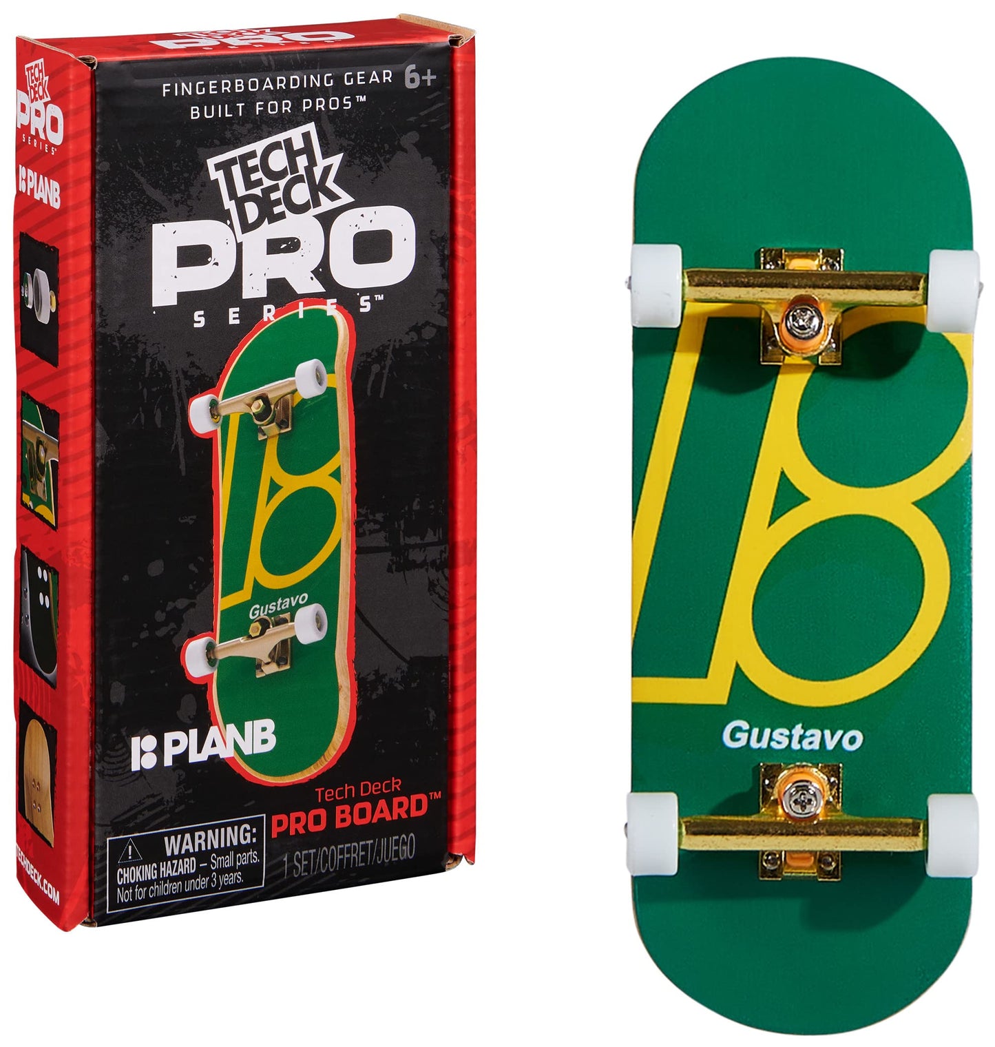 Tech Deck Plan B Pro Series Fingerboard with Storage Display | Authentic Mini Skateboards