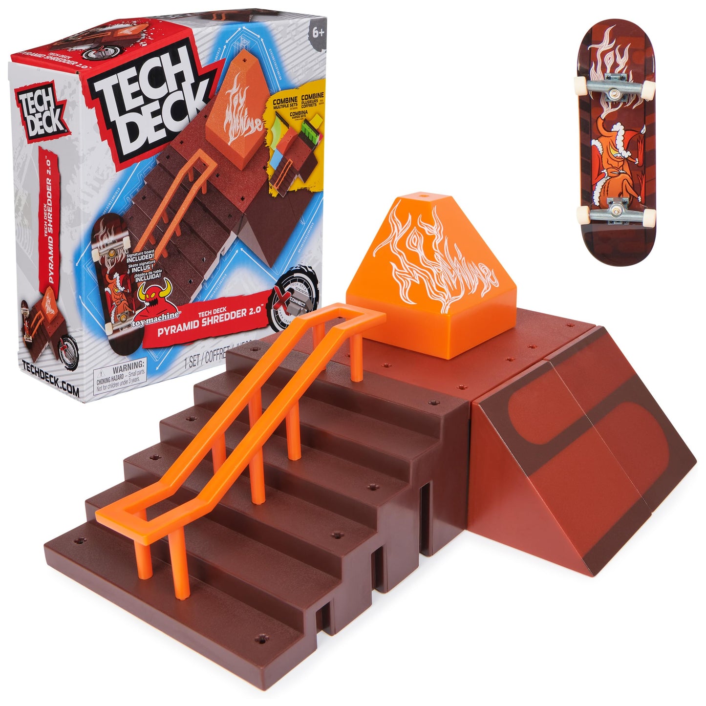 Tech Deck Pyramid Shredder 2.0 X-Connect Park Creator – Customizable Fingerboard Ramp Set