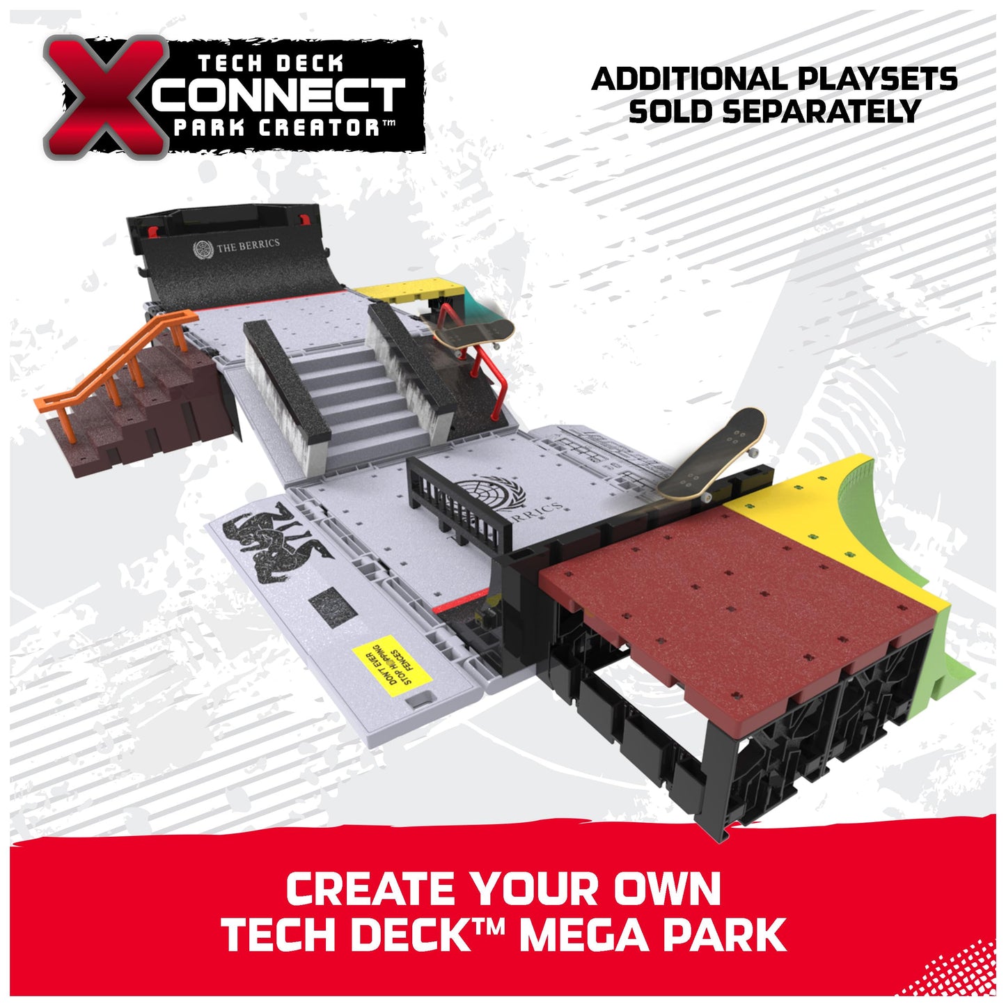 TECH DECK Quarter Bowl Ruckus X-Connect Park Creator – Customizable Fingerboard Park Set
