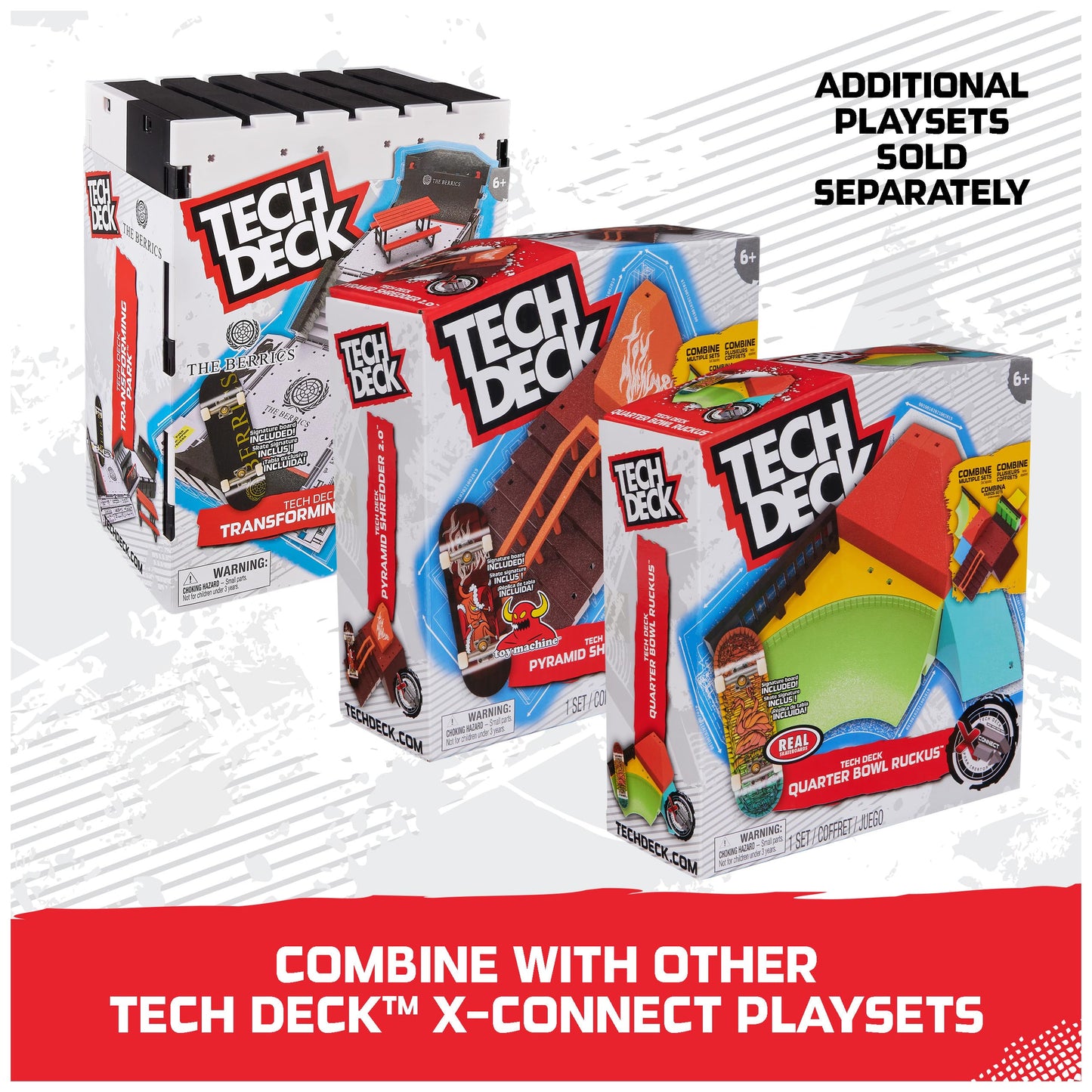 TECH DECK Quarter Bowl Ruckus X-Connect Park Creator – Customizable Fingerboard Park Set