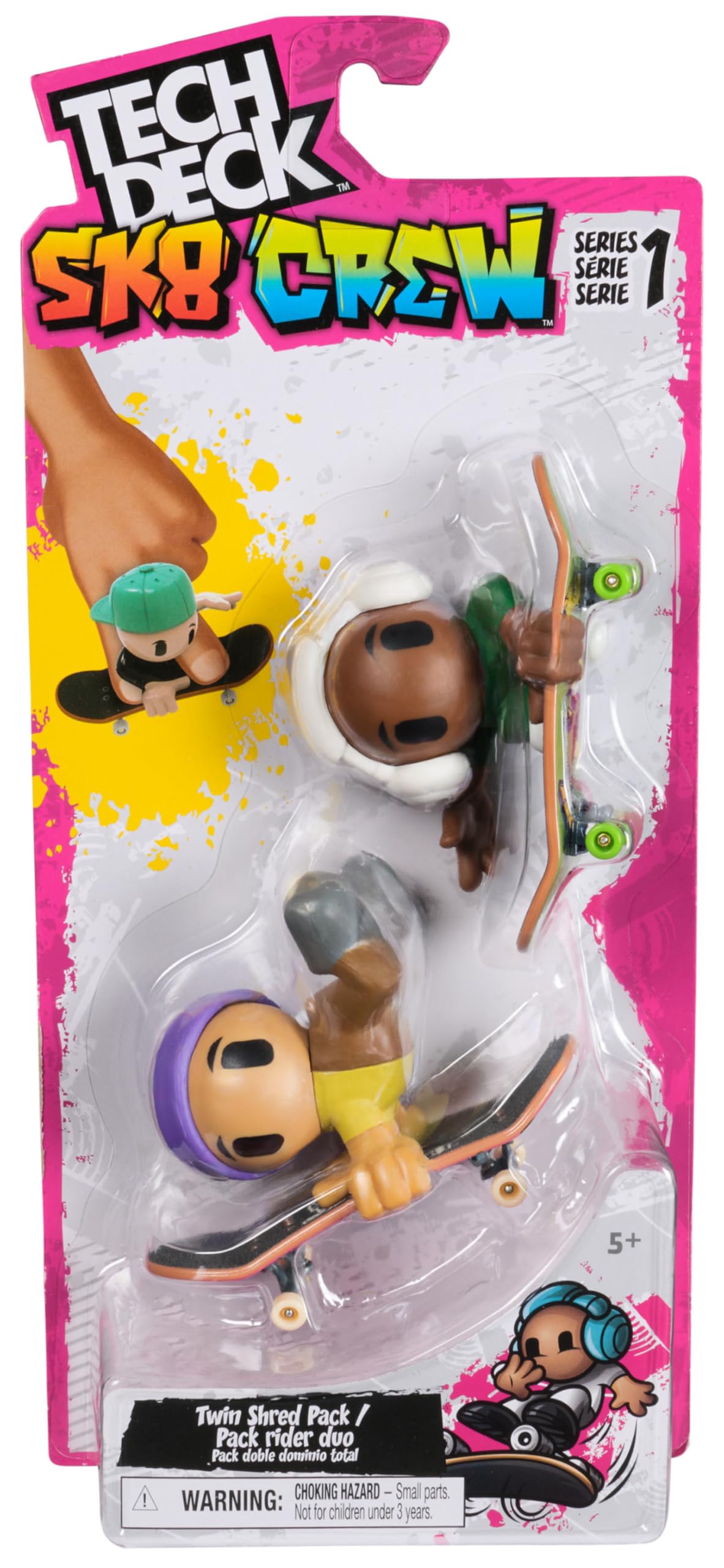 Tech Deck Sk8 Crew 2-Pack: Exclusive Fingerboards with Assistive Figures