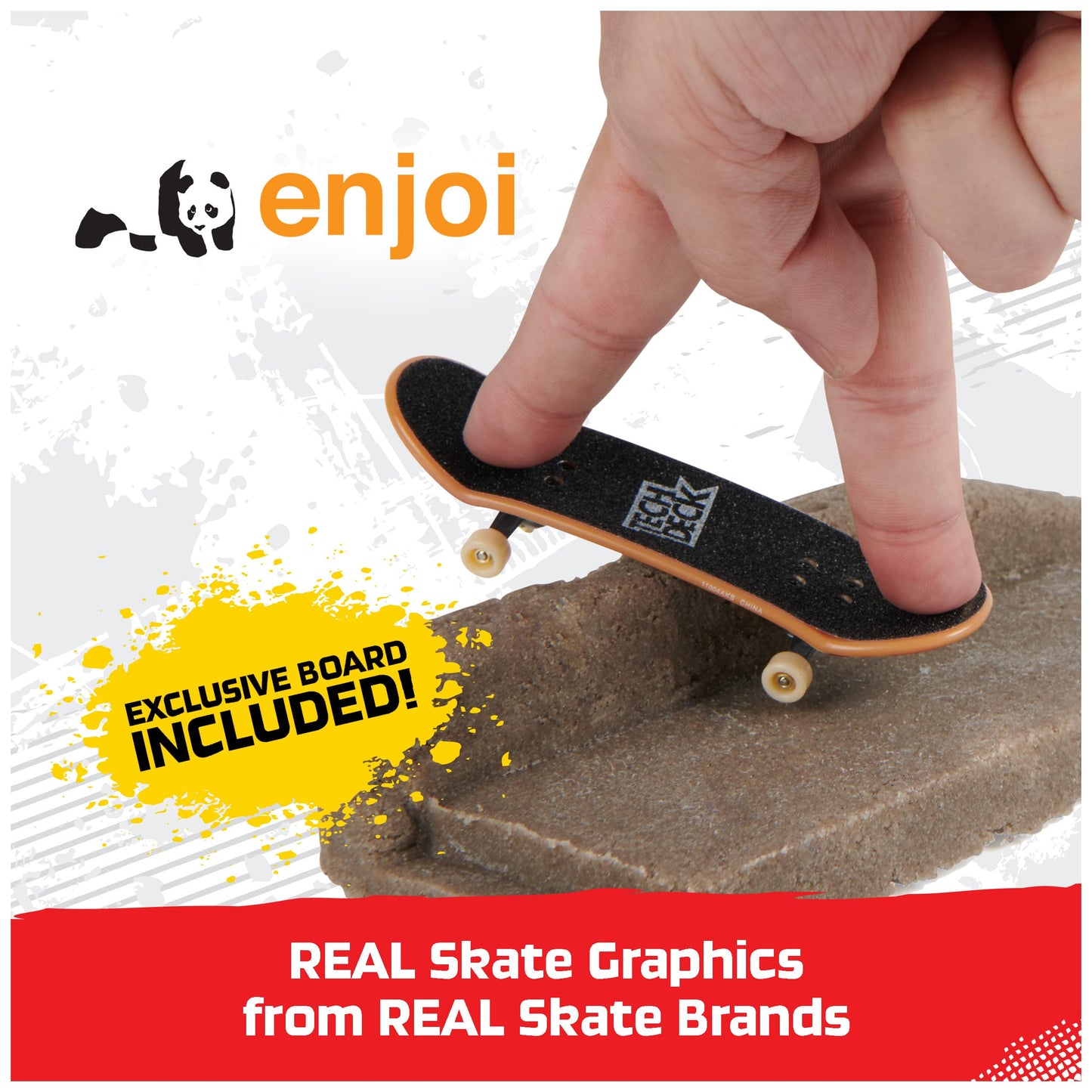 TECH DECK DIY Concrete Reusable Modeling Playset – Exclusive Enjoi Fingerboard Skatepark Kit