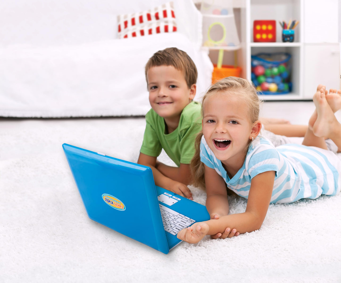 Tech Kidz STEM Toy Laptop – 80 Learning Activities for Math, Words & Logic | LCD Backlit Screen + Mouse | Ages 4+