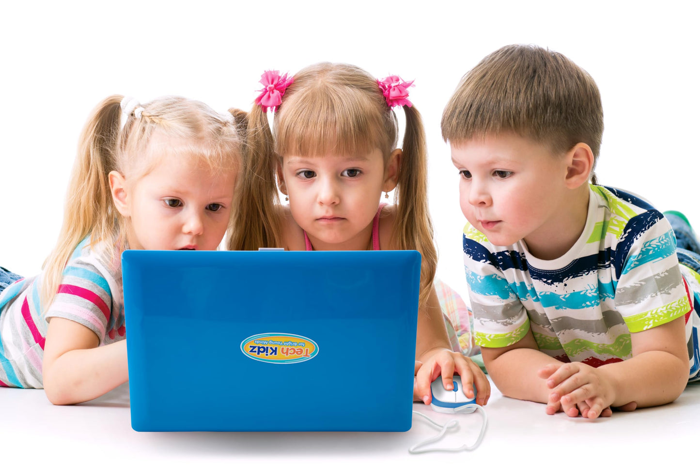 Tech Kidz STEM Toy Laptop – 80 Learning Activities for Math, Words & Logic | LCD Backlit Screen + Mouse | Ages 4+